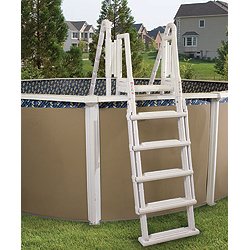 Confer Plastics Above Ground Flip Up In-Frame Pool Ladder - Durable Safety Ladder for Swimming Pools - Perfect for Backyard, Inground & Above Ground Pools