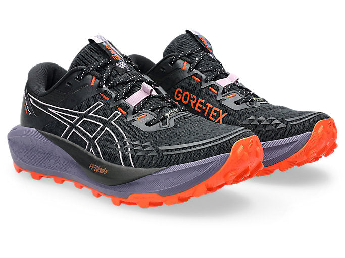 ASICS Gel Trabuco 13 GTX Women's Trail Running Shoes (B Width) - Black/Light Ube | Waterproof Hiking & Outdoor Adventure Footwear for Women