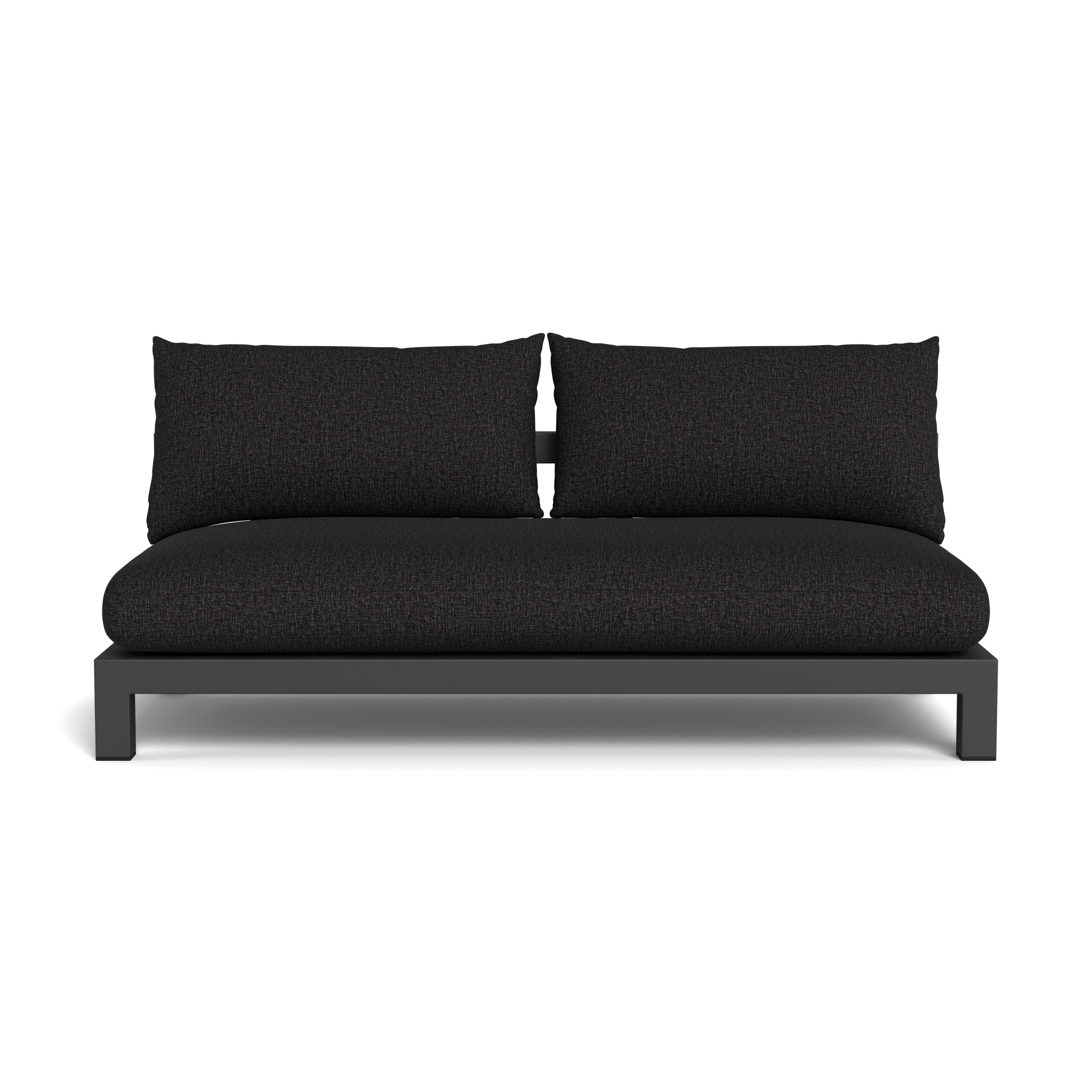 Pacific Aluminum 2-Seat Armless Sofa - Lightweight Outdoor Patio Furniture for Garden, Poolside & Balcony Relaxation