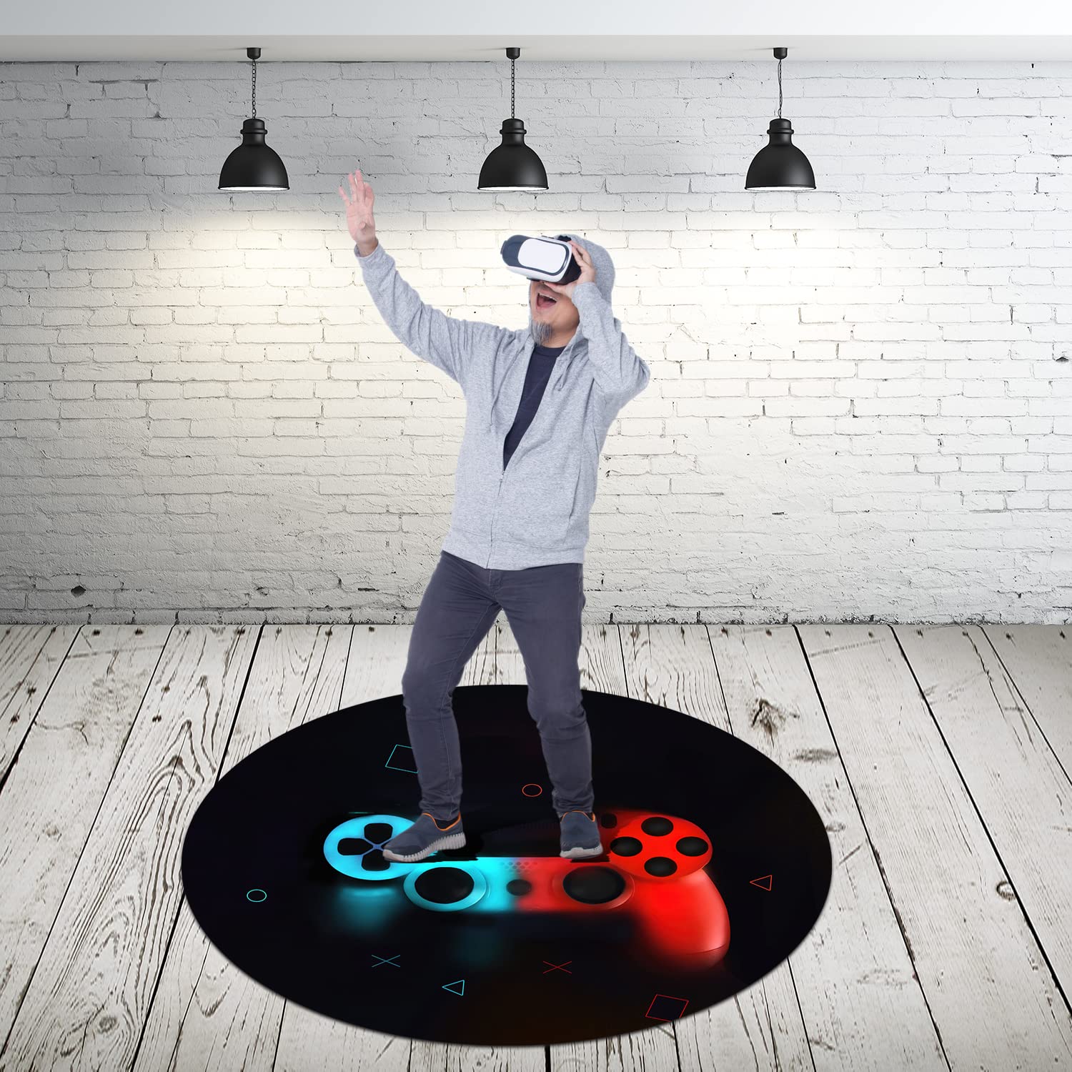 Premium Anti-Slip Round Gaming Chair Mat - 47