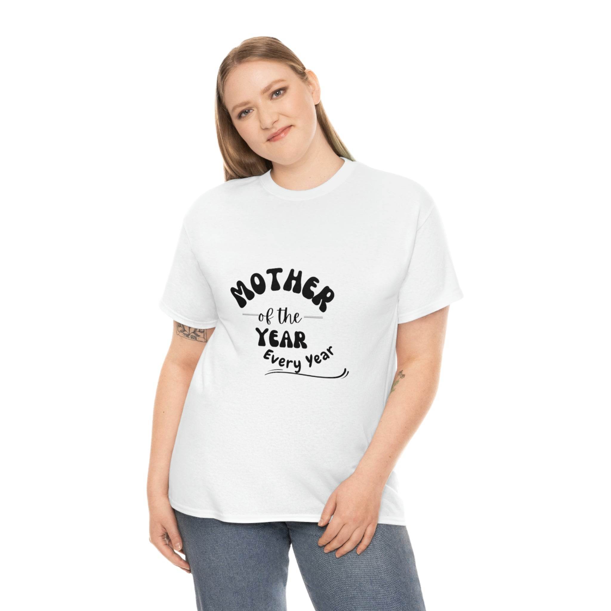 Mother of the Year T-Shirt for Mom - Funny & Cute Gift for Mother's Day, Birthday - Perfect for Family Gatherings & Special Occasions