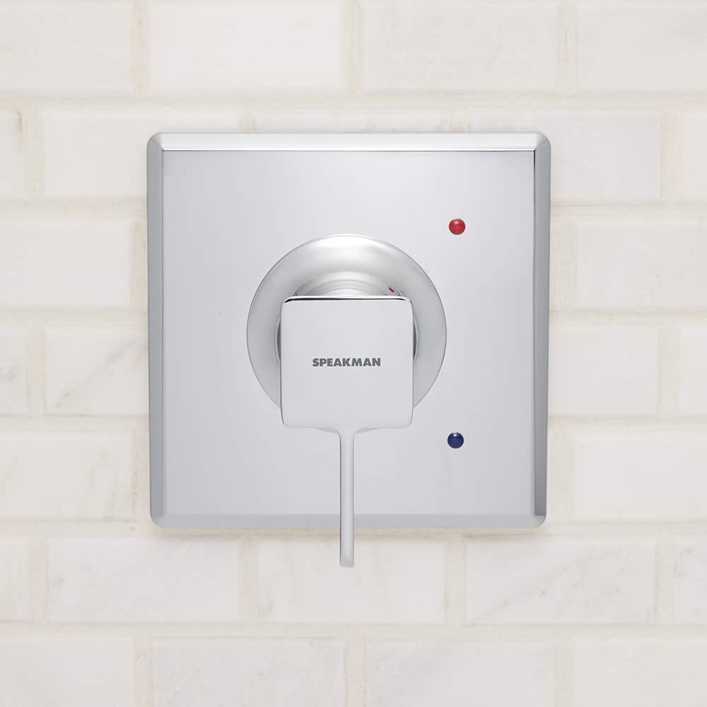 Speakman CPT-1300-UNI-BN Kubos Universal Shower Valve Trim Kit - Brushed Nickel Shower Handle Replacement Kit for Modern Showers | Easy Installation & Retrofit | Perfect for Bathroom Renovation & Home Upgrade