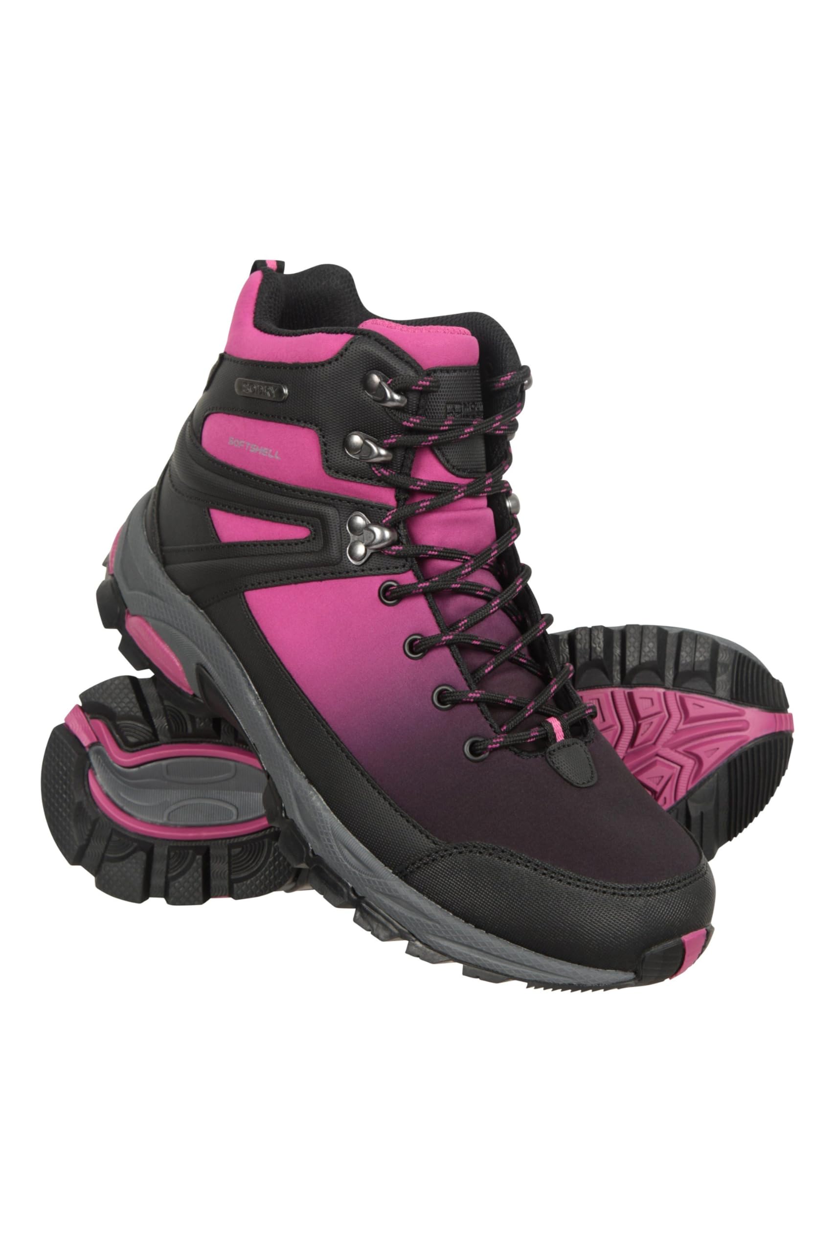 Mountain Warehouse Shadow Waterproof Women's Softshell Boots - Lightweight Hiking Boots for Outdoor Adventures, Walking & Trail Running