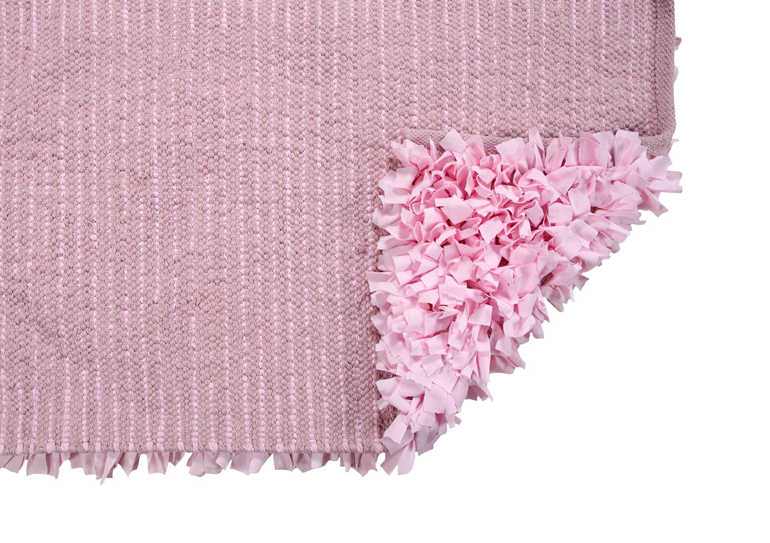 Home Weavers Bella Premium Jersey Shaggy Rug - Machine Washable Non-Slip Soft Indoor Carpet for Living Room, Bedroom & Nursery - Easy to Clean Foldable Area Rug (3'5