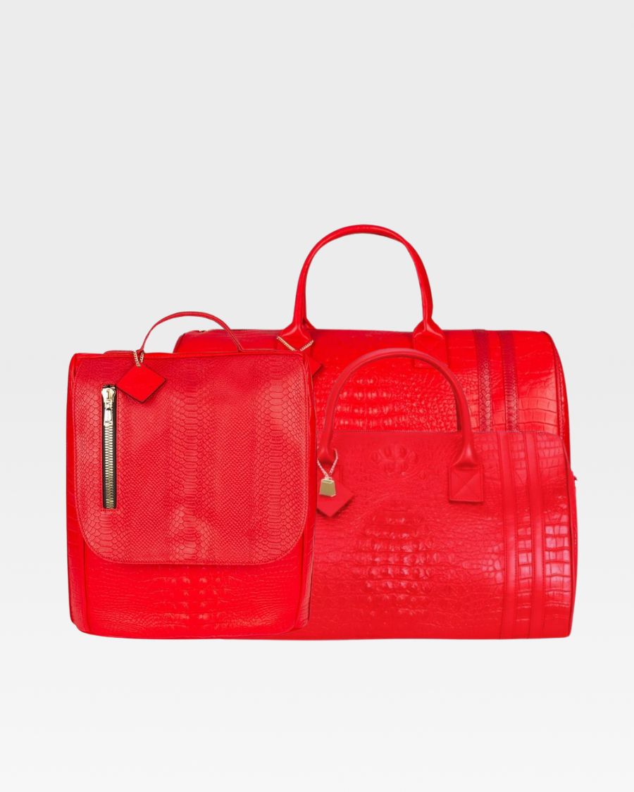 Apollo 2 Travel Set in Red - Premium Luggage Accessories for Business Trips & Vacations | Carry-On Essentials for Air Travel & Weekend Getaways