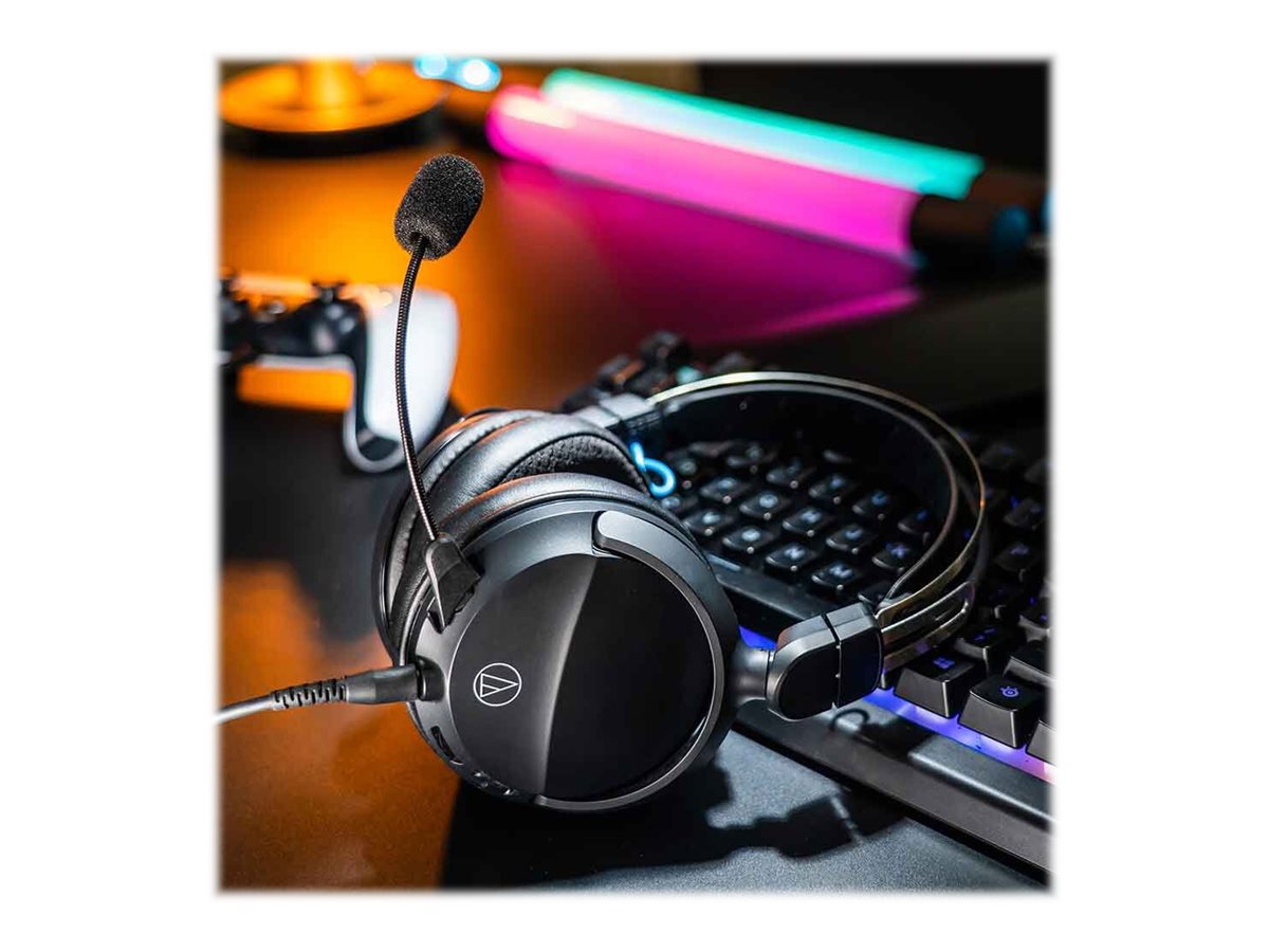 Audio Technica ATH-GL3 Gaming Headset with Detachable Mic - Noise Cancelling Over-Ear Headphones for PC, PS4, Xbox (Perfect for Gaming, Streaming & Online Meetings)