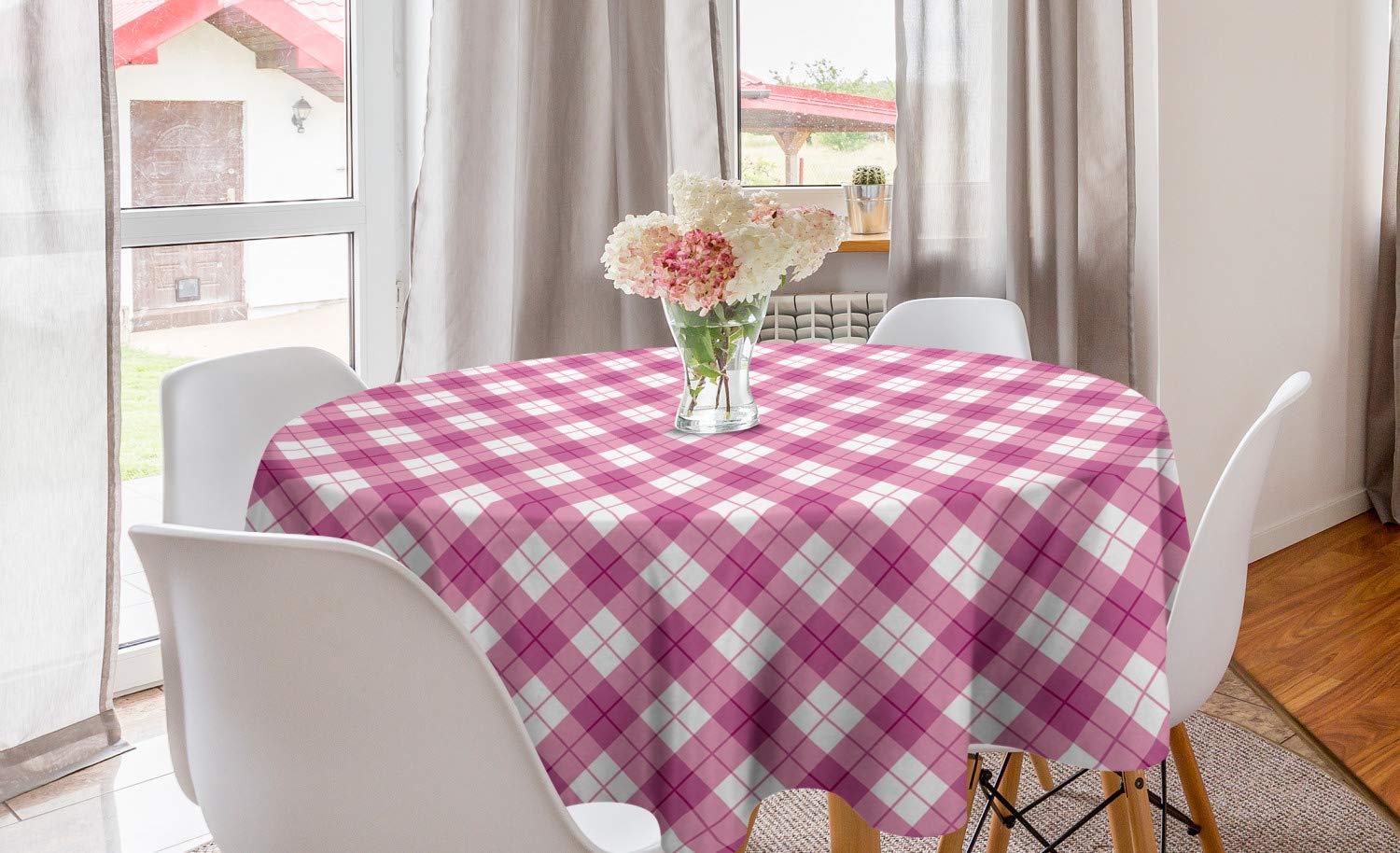 Ambesonne Abstract Round Tablecloth 60