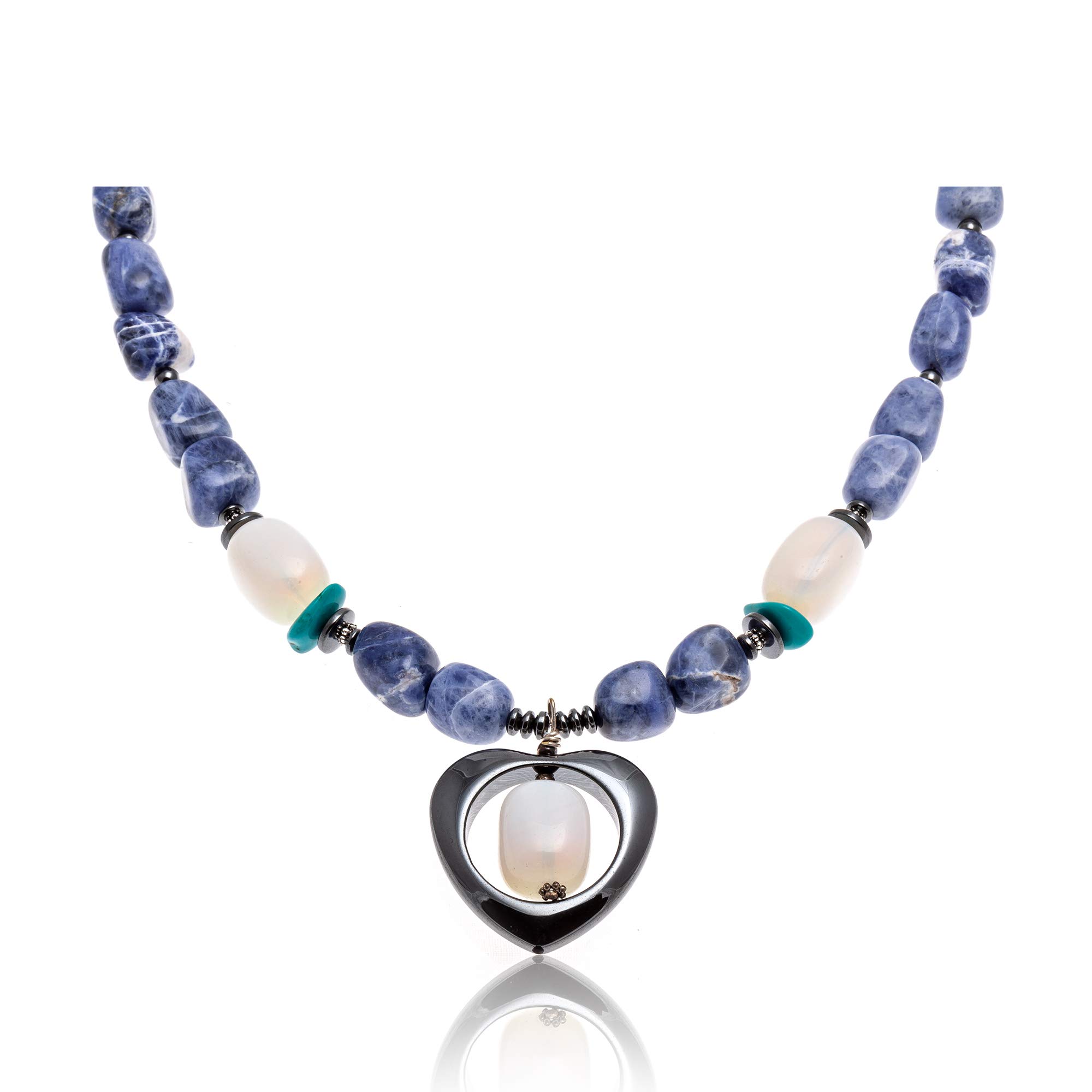 Authentic Navajo .925 Sterling Silver Turquoise Lapis Native American Necklace - Handcrafted Jewelry for Women, Perfect for Boho & Southwest Style Outfits