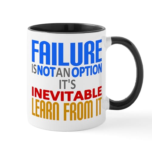 White/Black Inside - Failure Not Option Learn Mugs