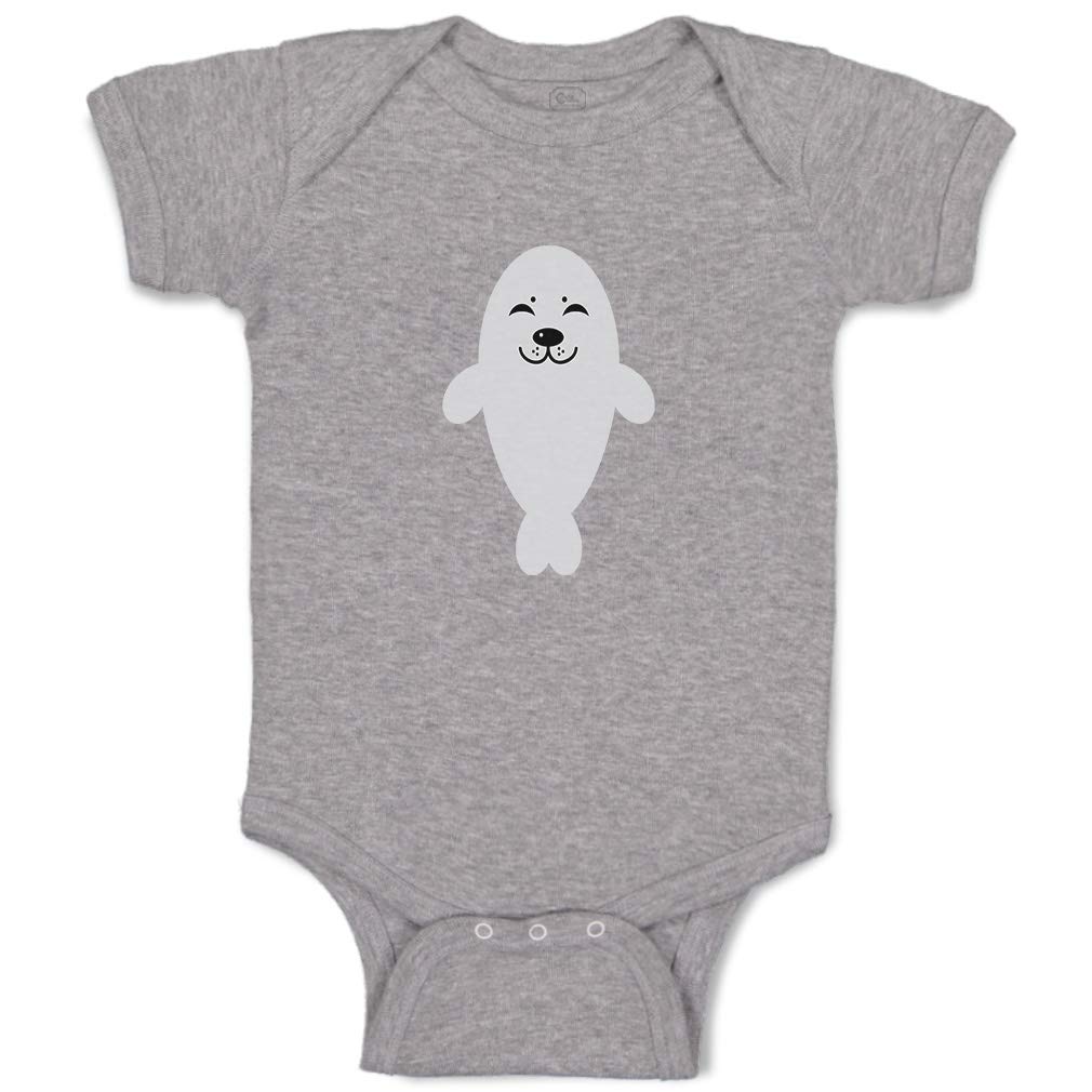 Custom Personalized Baby Bodysuit for Boys & Girls - Soft Cotton Infant Onesie with Cute Fur Seal Design - Perfect for Newborn Photos, Baby Showers & Everyday Wear