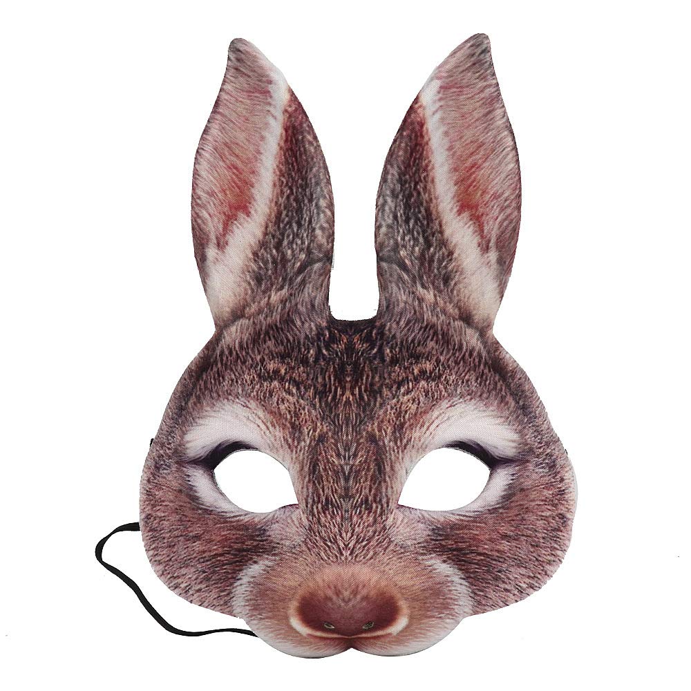 Sexy Rabbit Mask Costume - Animal Half Face Mask for Halloween, Cosplay, Masquerade Parties & Adult Role Play - Perfect for Themed Events & Festive Celebrations