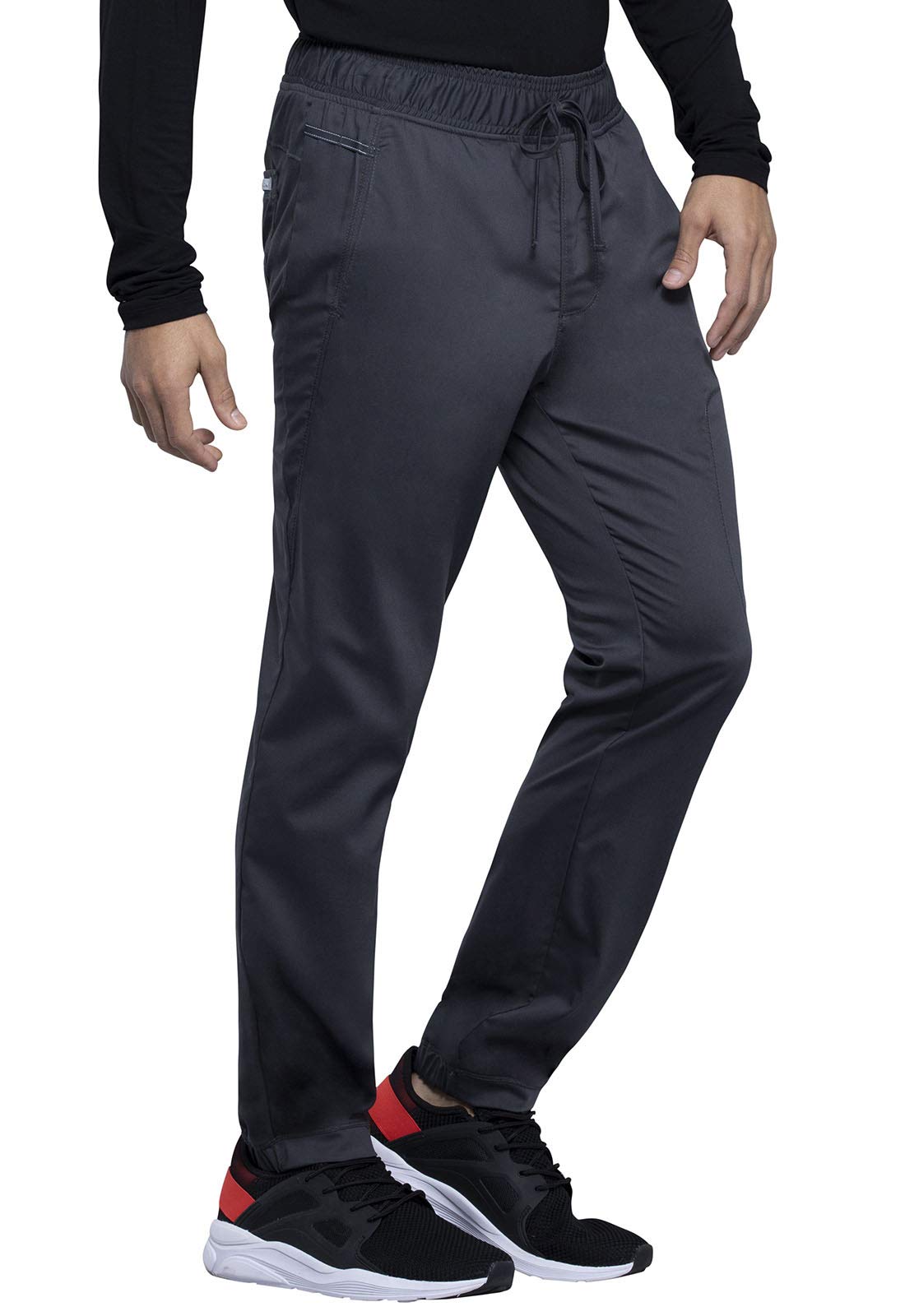 Cherokee Men's Scrubs Pants - Natural Rise Jogger with Zip Cargo Pockets | Comfortable Medical Workwear for Doctors & Nurses | WW012 | Perfect for Hospital Shifts & Healthcare Professionals