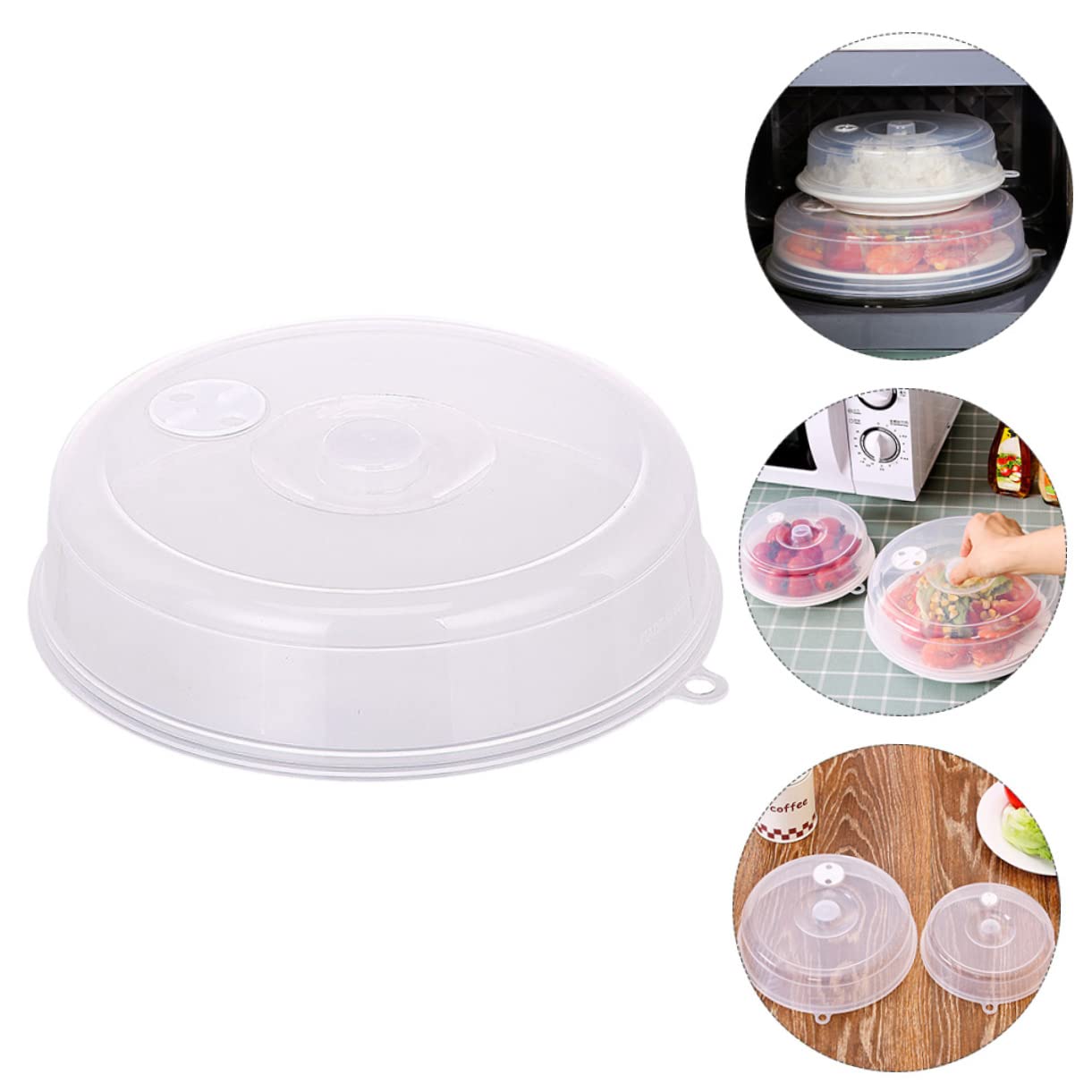 DOITOOL 2-Pack Reusable Food Storage Covers - Microwave Safe, BPA-Free Plastic Leftover Savers with Magnetic Seal for Bowls, Plates & Cups | Perfect for Picnics, Travel, and Home Kitchen Organization