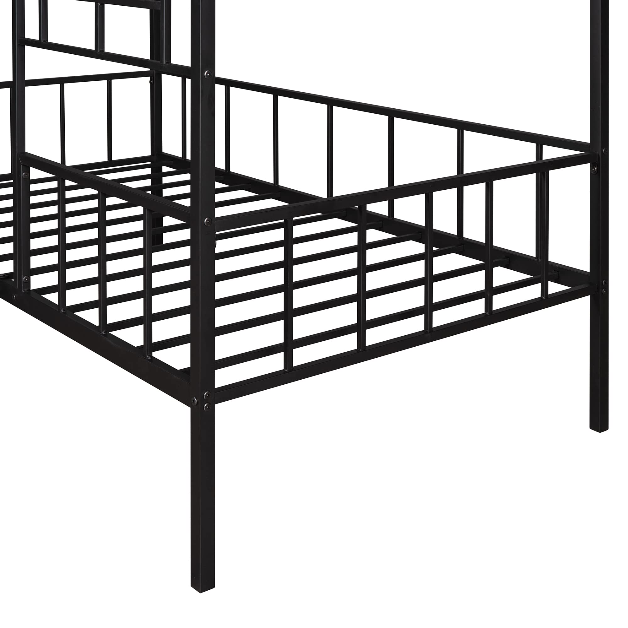 Bellemave Twin Size Metal Platform Bed Frame for Kids - No Box Spring Needed, Sturdy & Durable Bed Frame for Girls & Boys (Black) - Perfect for Bedrooms, Guest Rooms & Kids' Rooms