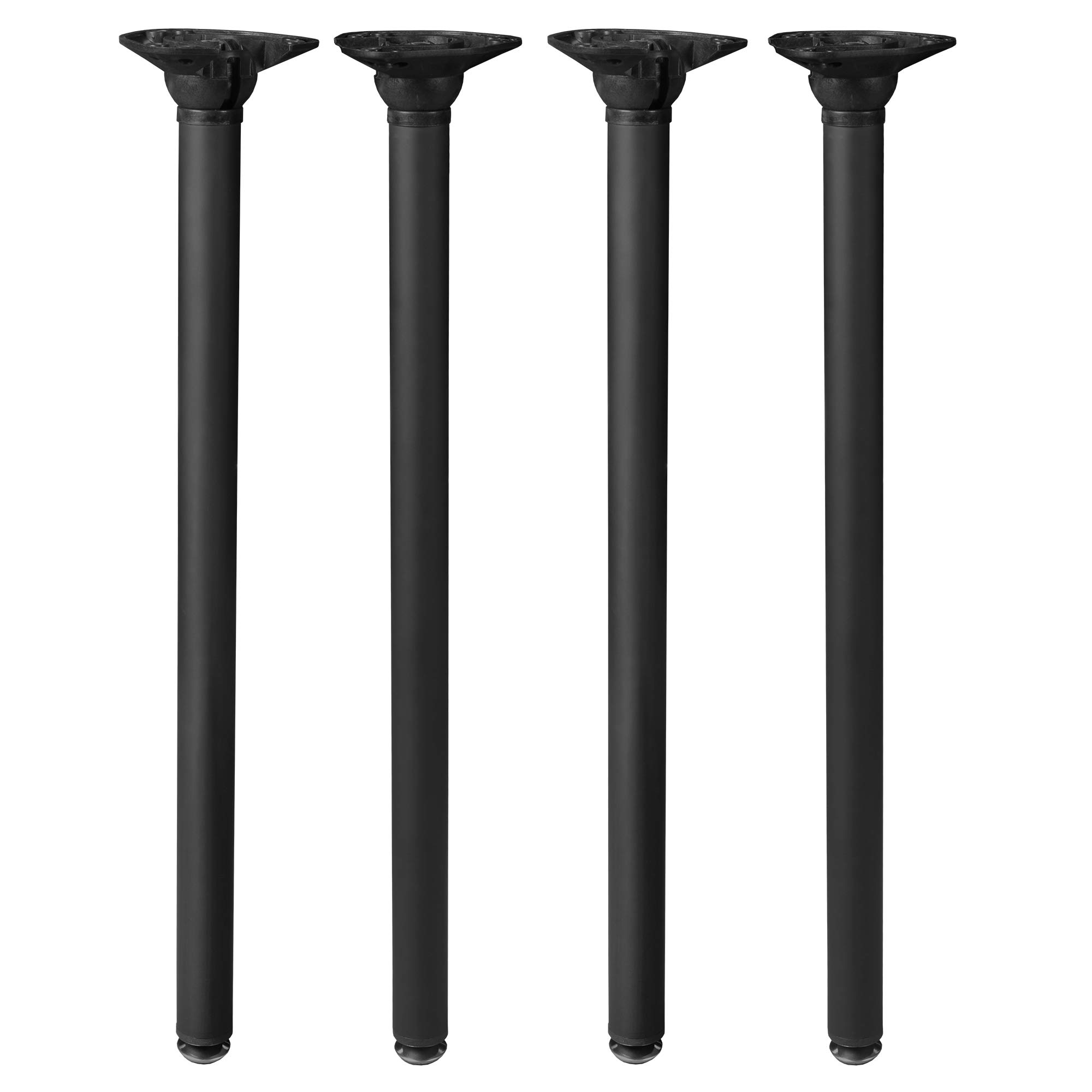 Kee Post Folding Table Legs (Set of 4) - Heavy Duty Adjustable Black Metal Legs for DIY Tables, Workbenches, and Crafting Projects - Perfect for Home Office, Garage, and Workshop Use
