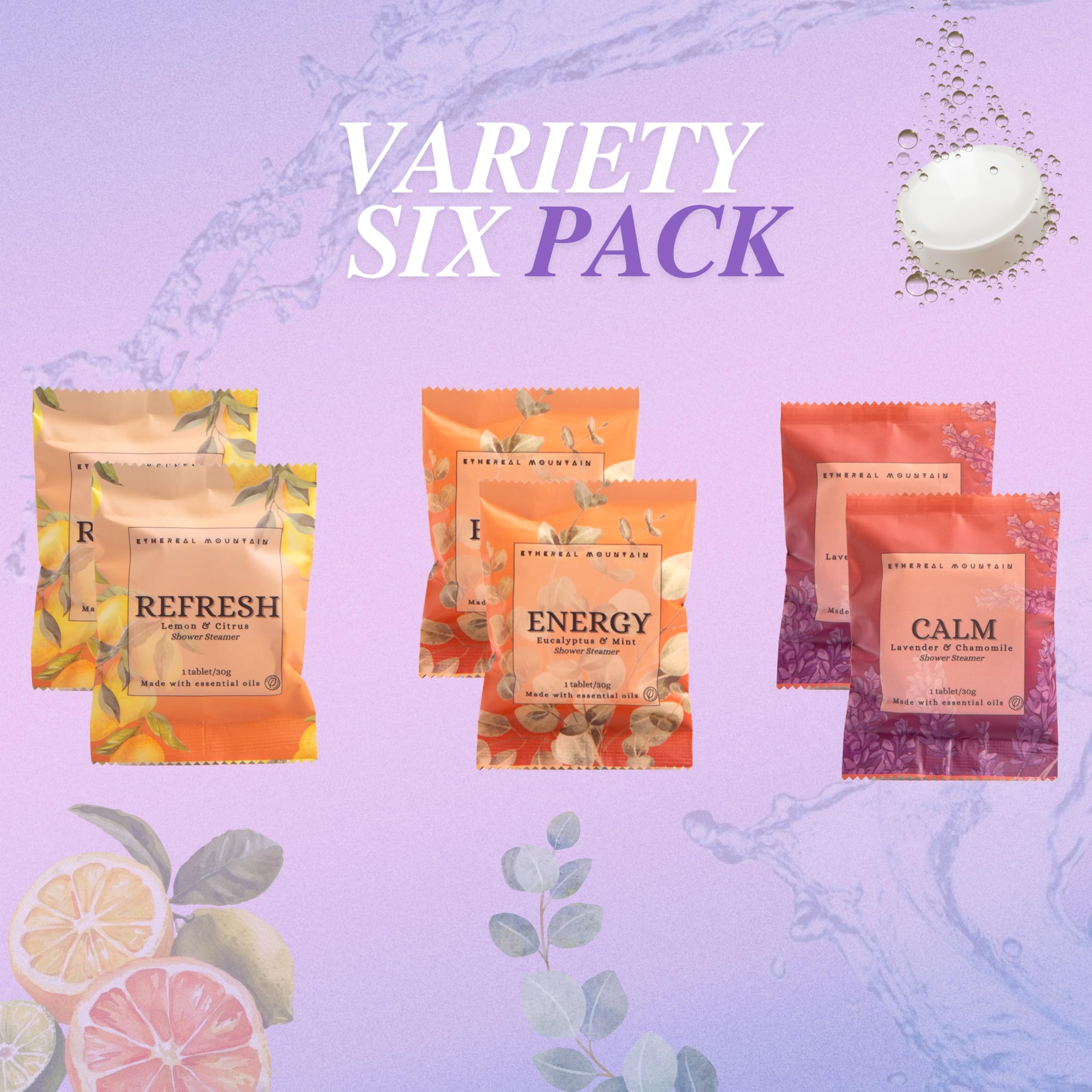 Shower Steamers 6 Pack - Aromatherapy Essential Oils for Relaxation, Stress Relief & Mood Boost - Perfect Mother's Day, Birthday, Home Warming Gifts for Women, Ideal for Spa Nights & Self-Care Rituals