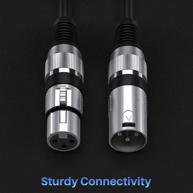 10m Hridz XLR Cable Male to Female - Professional Balanced Audio Cable for Microphones, Speakers & Studio Equipment - Perfect for KTV, Live Performances, Recording & Home Theater Systems