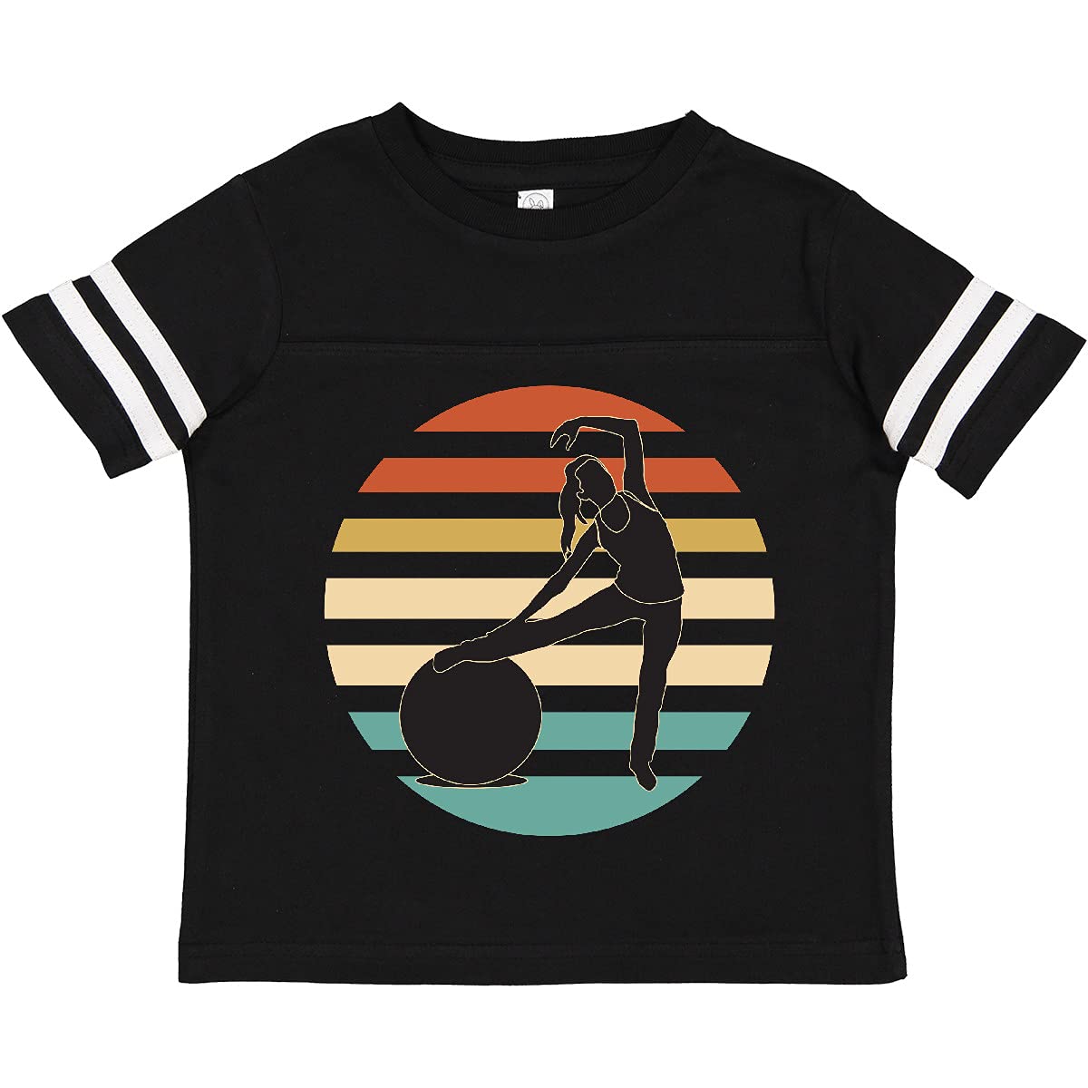 Inktastic Pilates Fitness Retro Exercise Toddler T-Shirt - Cute Workout Tee for Kids, Toddler Gym Clothes, Dance & Yoga Apparel - Perfect for Preschool, Playdates & Family Fitness Activities
