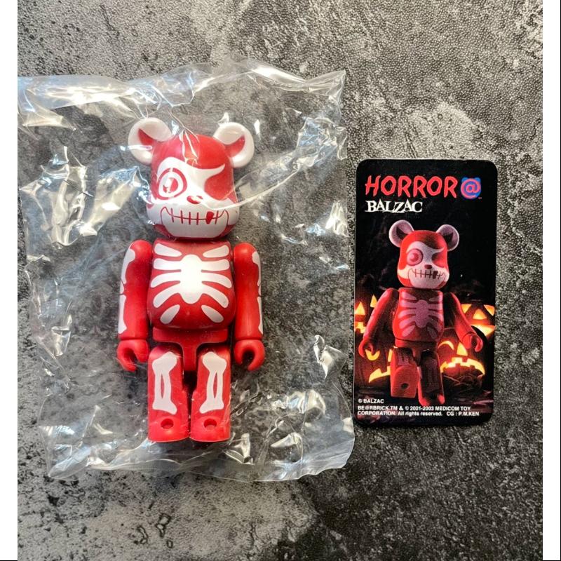 Bearbrick Series 7 HORROR BALZAC Red 100% Collectible Vinyl Art Toy - Limited Edition Designer Figure for Display & Home Decor