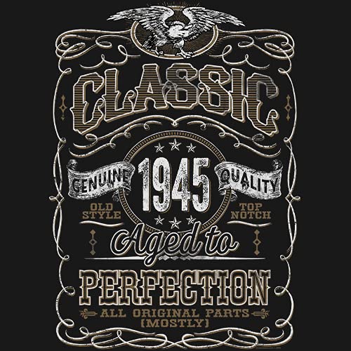 Vintage 1945 Classic 80th Birthday Gift T-Shirt for Men - Perfect 80 Year Old Birthday Present - Great for Parties, Family Celebrations & Milestone Events