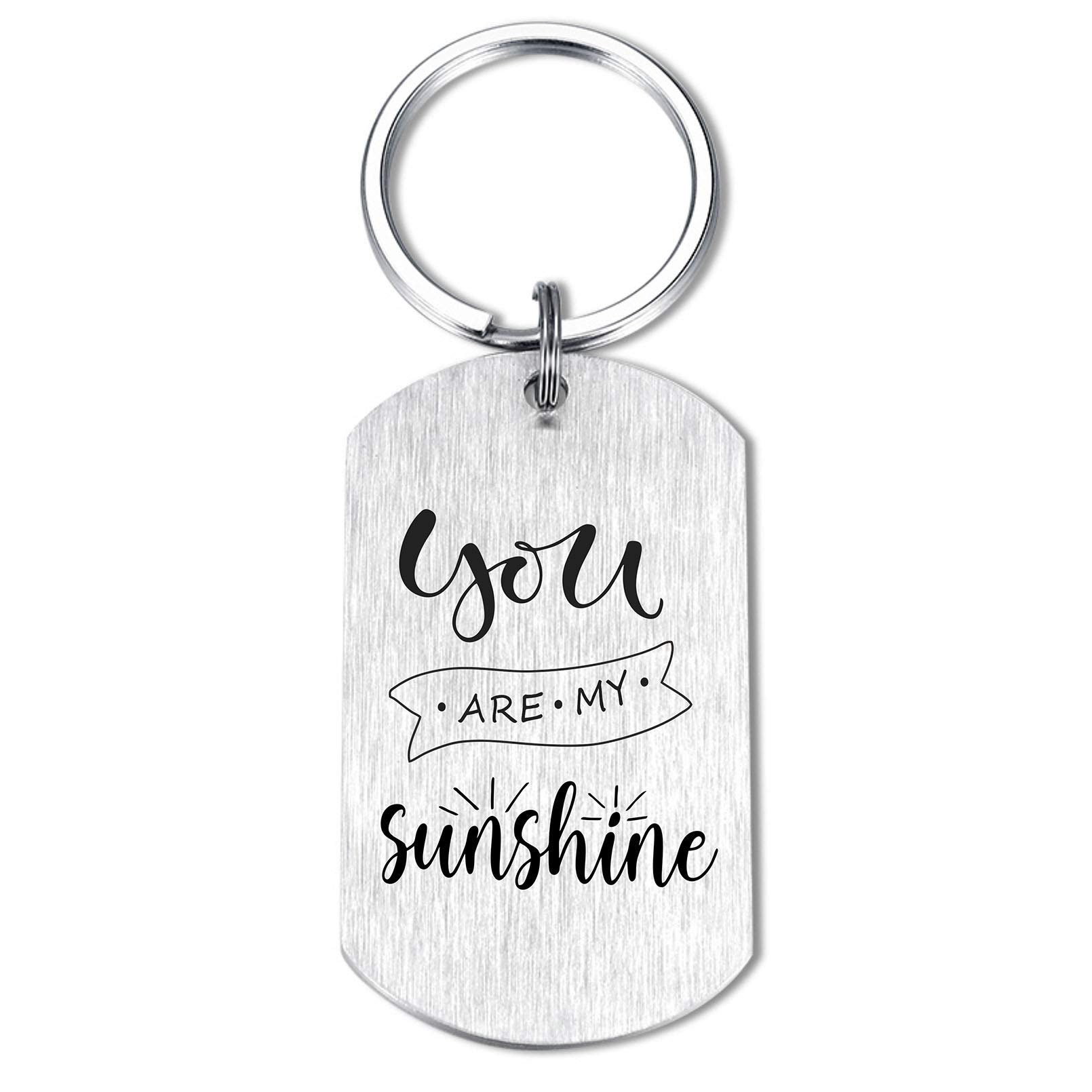 You Are My Sunshine Keychain - Cute Love Gift for Valentine's Day, Anniversary & Birthday - Perfect for Couples, Best Friends & Romantic Presents