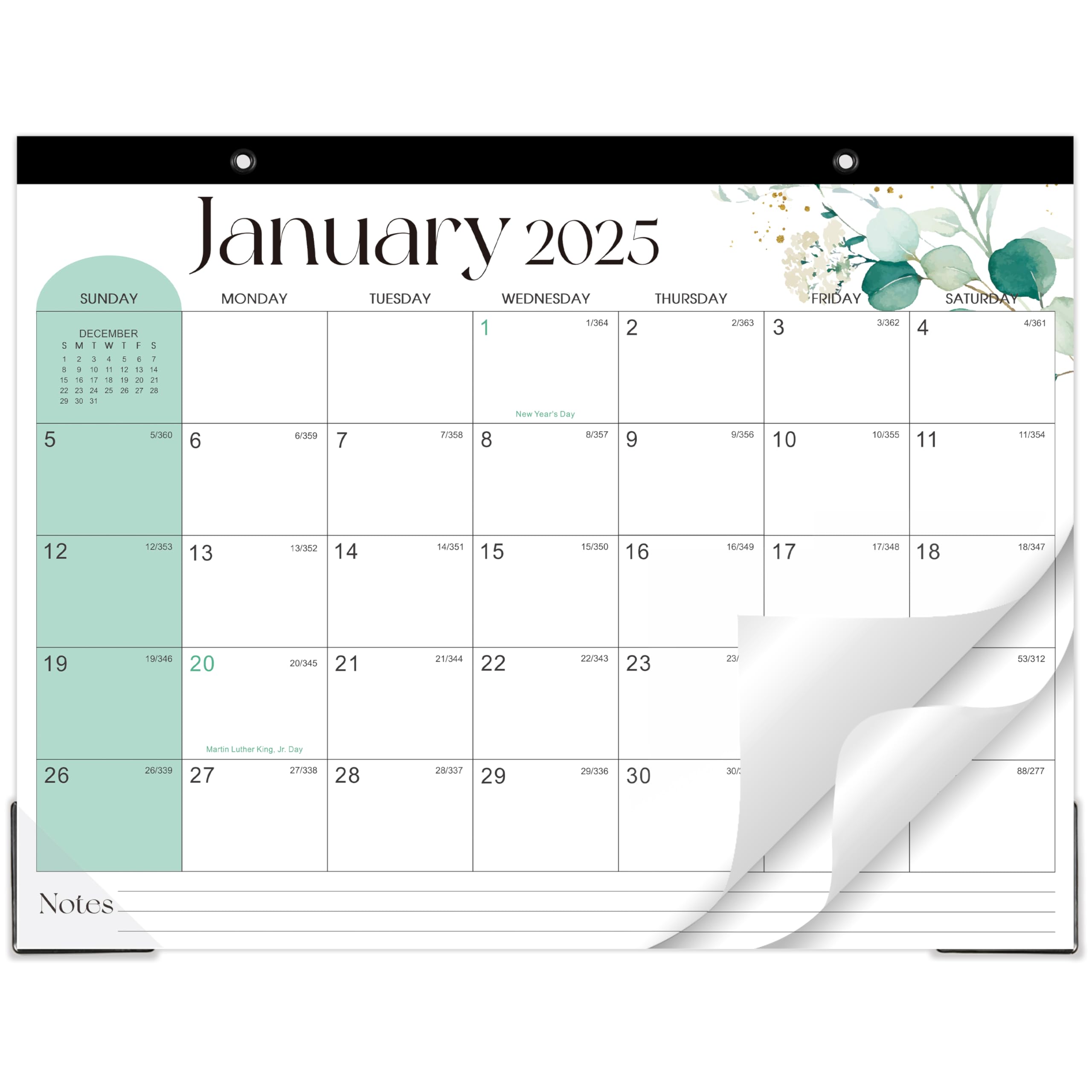 2025 Desk Calendar - January to December 2025 | 14.8