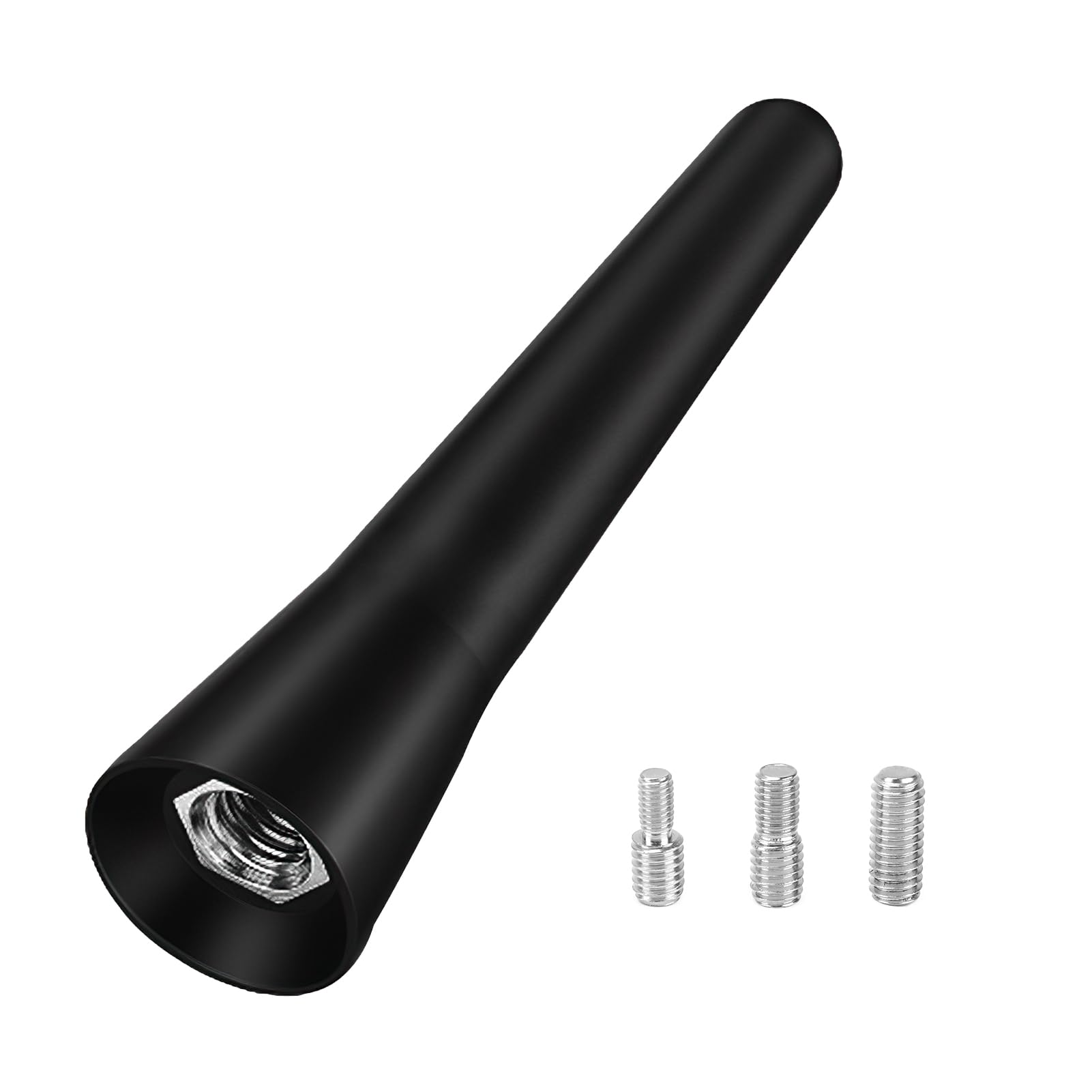 6.5cm Mini Universal Short Car Antenna - FM/AM Radio Reception with M4/M5/M6 Screws - Compatible with All Car Models, Trucks & Vehicles | Compact Design for Improved Signal & Stylish Look