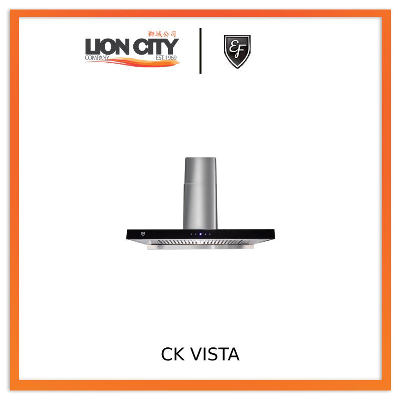 EF CK VISTA 90CM Stainless Steel Chimney Range Hood - Powerful Kitchen Exhaust Fan with LED Lights - Perfect for Modern Home Cooking & Ventilation