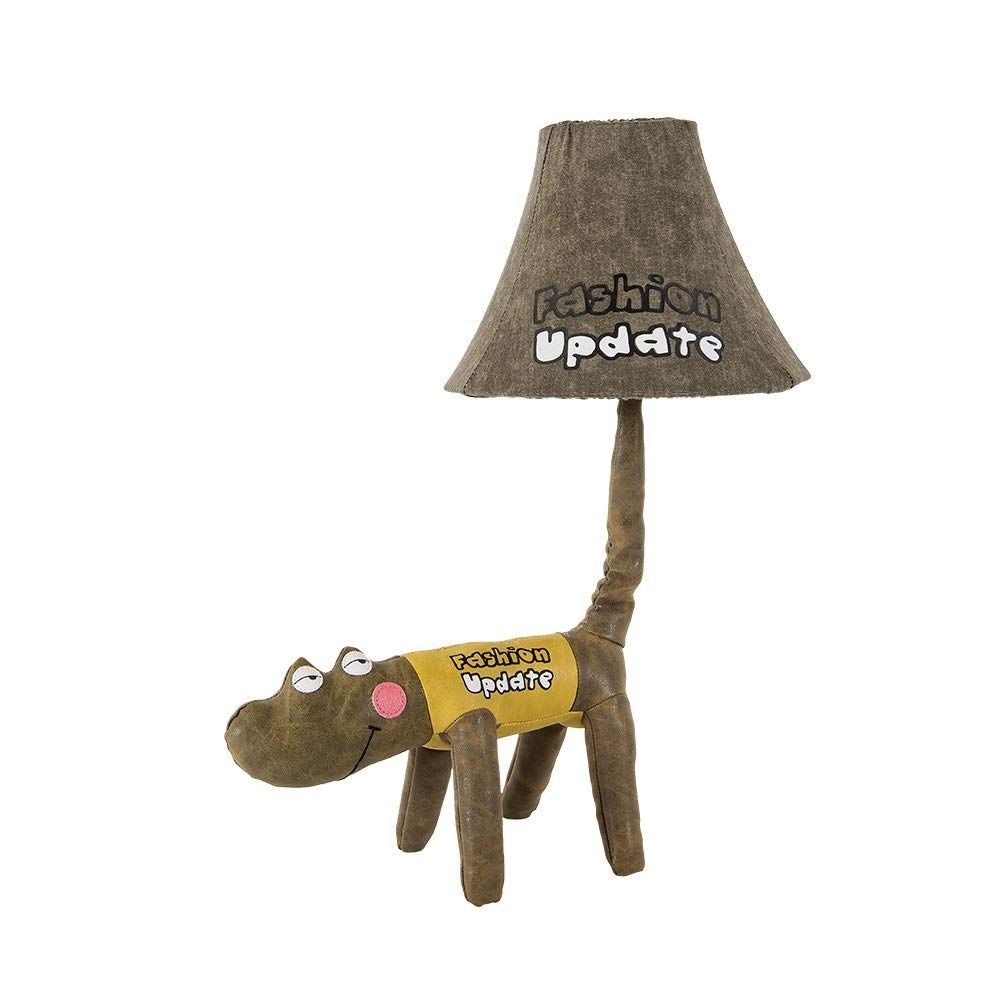 Crocodile-Shaped Animal Bedside Table Lamp - Cute Kids Room Night Light for Bedrooms, Girls Room, Living Room Decor - Thanksgiving Decorative Gift (Button Switch, AA Battery Powered) - Perfect for Bedtime Reading, Nursery Lighting & Cozy Home Ambiance