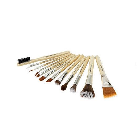 Bdellium Tools SFX 12-Piece Professional Makeup Brush Set with Double Pouch - Perfect for SFX, Halloween, and Theatrical Makeup Application