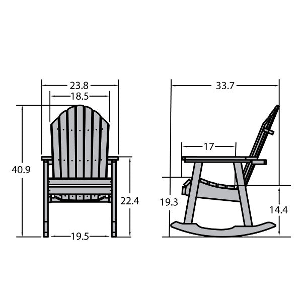 Hamilton Rocking Chair - Comfortable Wooden Rocking Chair for Living Room, Nursery & Porch - Classic Design with Padded Seat & Backrest - Perfect for Relaxing, Nursing & Reading