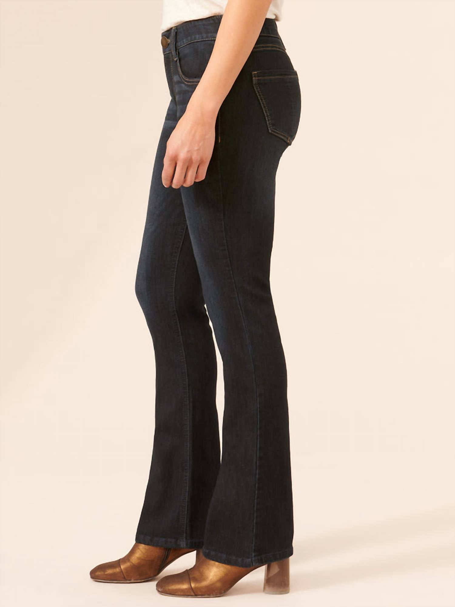 ab Solution Itty Bitty Bootcut Jean In Indigo - Women's Stretch Denim Bootcut Jeans for Casual Wear & Everyday Comfort