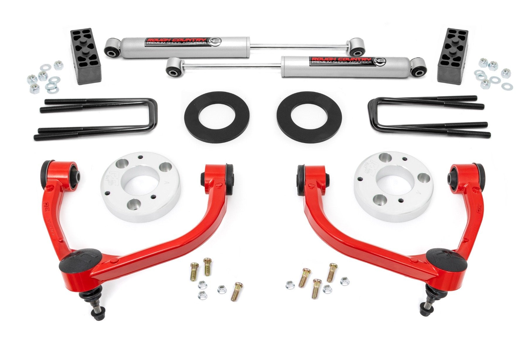 Ford F-150 4WD 3-Inch Lift Kit (2009-2013) - Heavy Duty Suspension System - Model 51013RED - Perfect for Off-Roading & Truck Customization