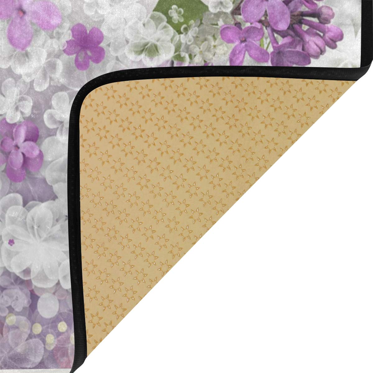 Non-Slip Purple Butterfly Flower Kitchen Rug - Soft Washable Bath Mat & Runner for Home Decor, 39x20 Inches - Perfect for Kitchens, Bathrooms, Entryways & High-Traffic Areas