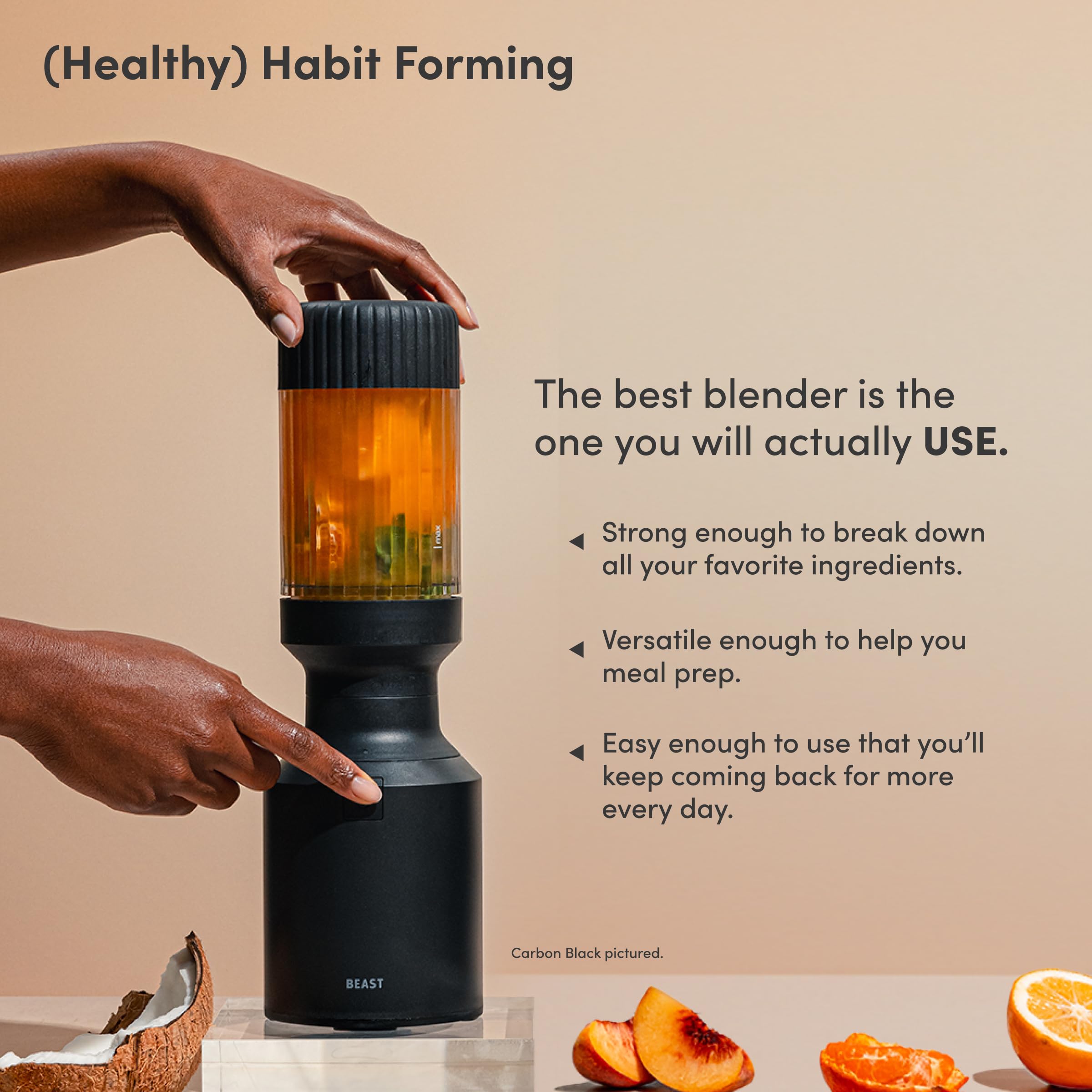 The Beast Mini Blender Plus - 600W Powerful Personal Blender for Smoothies, Shakes & Food Prep | Compact Countertop Blender with Extra Cups, Straw Lid & Accessories | Perfect for Kitchen, Office, Gym & Travel (Cloud White)