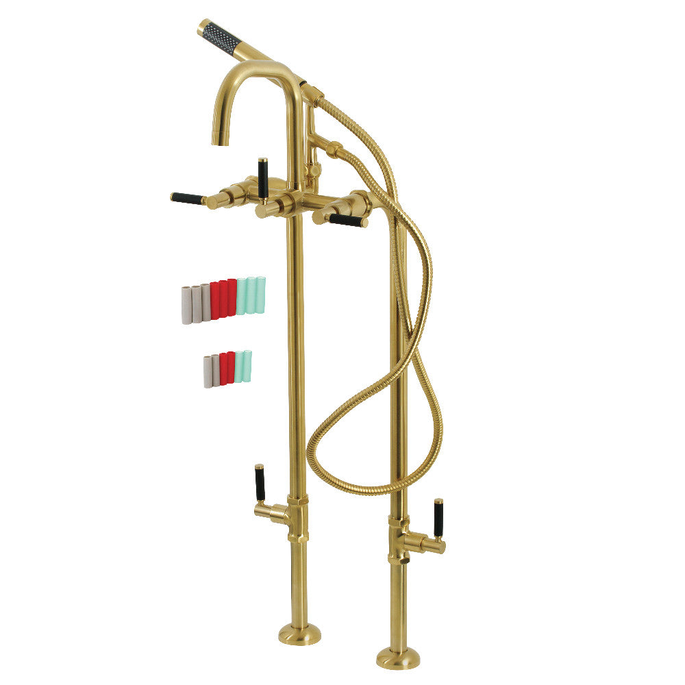 Vintage Style Aqua CCK8406DKL Freestanding Bathtub Faucet with Supply Lines & Stop Valve - Perfect for Bathroom Renovation & Luxury Spa Experience