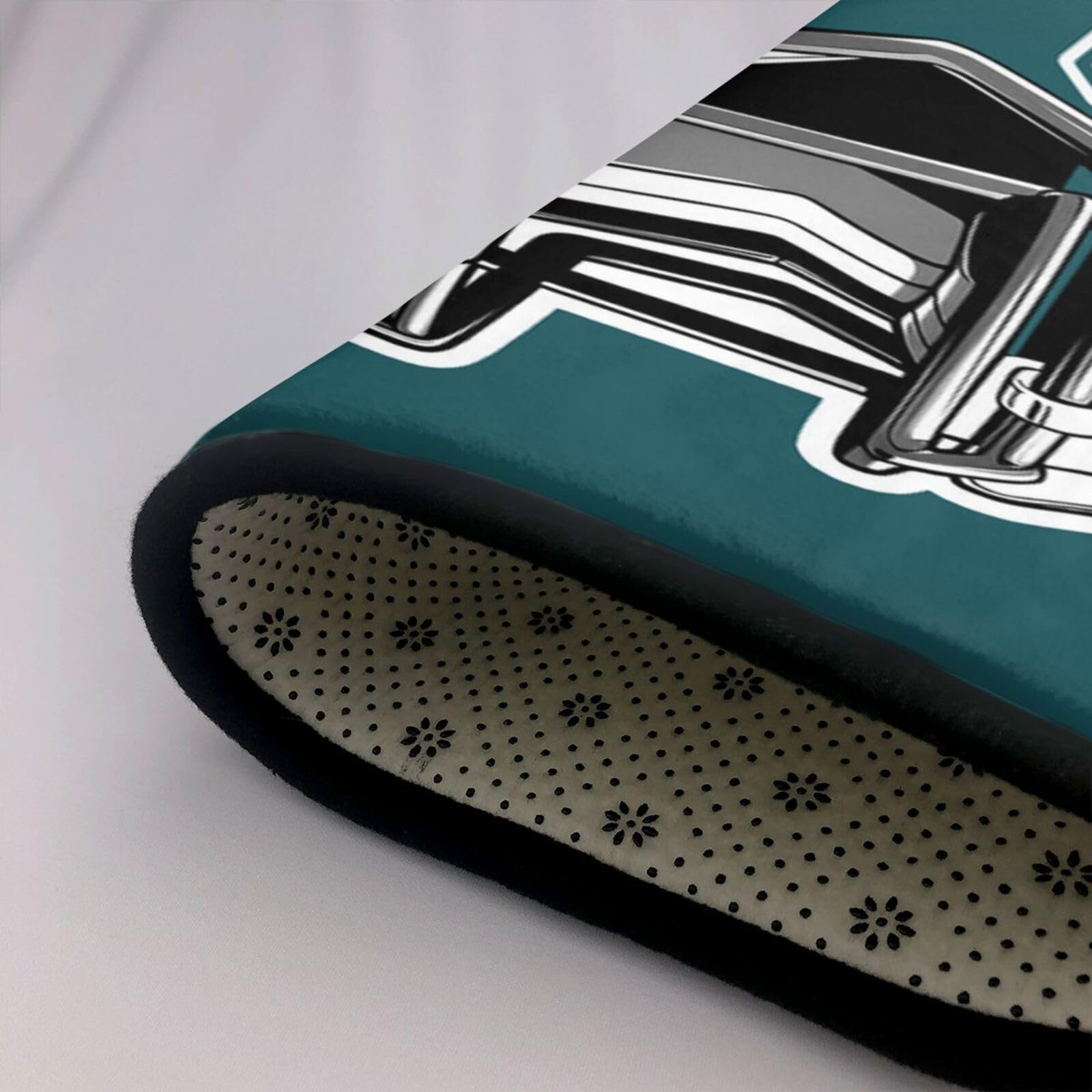 Custom Philadelphia Eagles Football Rug - Personalized Bedroom Area Rugs with Name & Number - Unique Sports Fan Gift for Men & Women - Perfect for Game Room Decor, Fan Cave, or Sports-Themed Bedroom