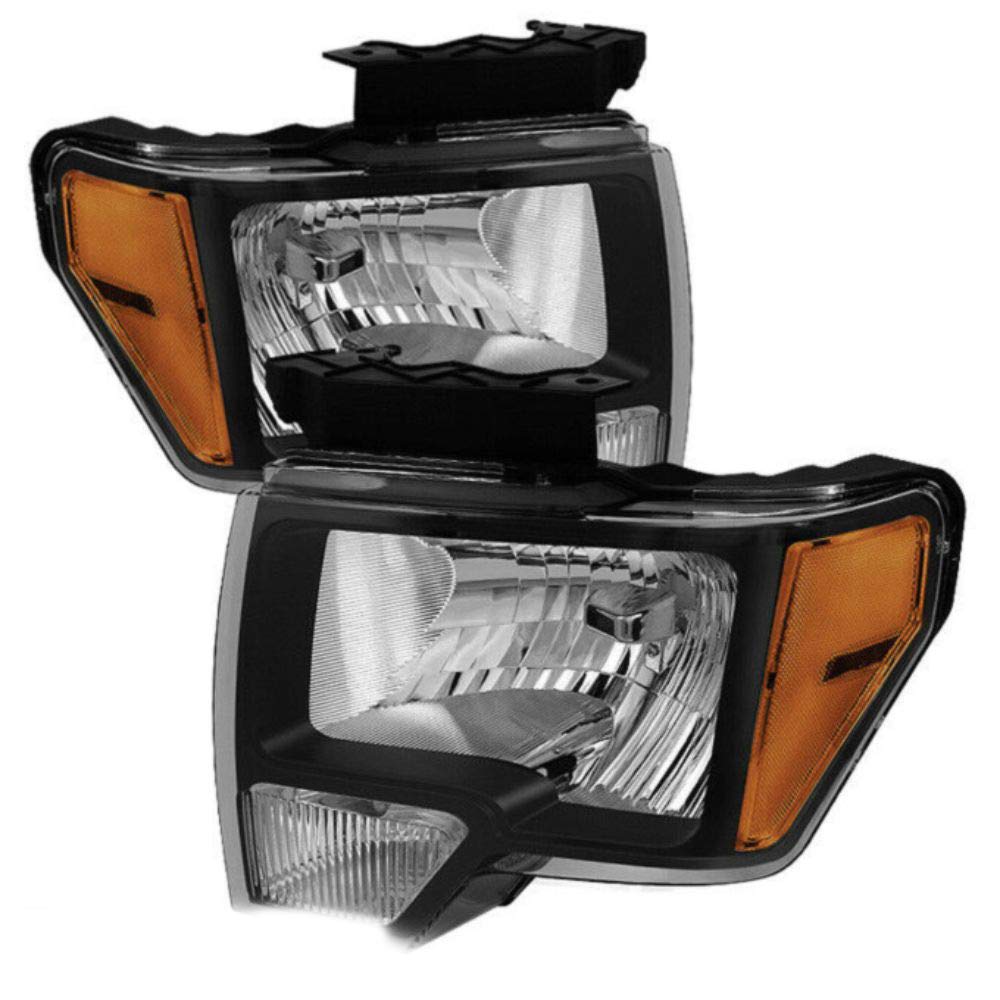 OIICMPX Black Headlight Lamps Compatible with 2009-2014 Models - High Performance Replacement for Car & Truck Lighting - Perfect for Night Driving & Off-Road Adventures