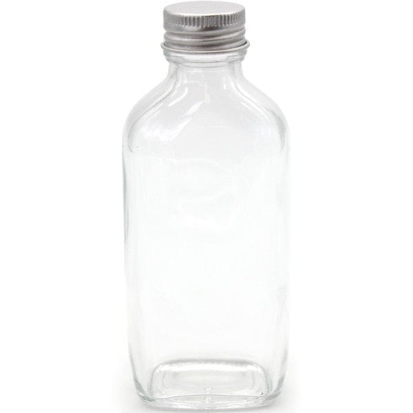 Clear Glass Oval Bottle with Silver Lid - 100ml Airtight Container for Essential Oils, Perfume & DIY Crafts | Perfect for Home Decor, Gift Packaging & Bathroom Storage