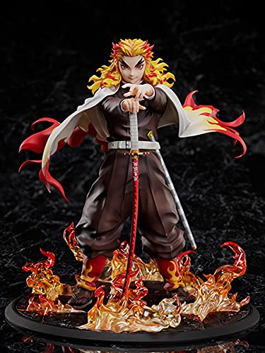 Aniplex Demon Slayer: Kimetsu no Yaiba Kyojuro Rengoku 1/8 Scale Figure - Flame Hashira Collectible Statue for Anime Fans & Home Decor