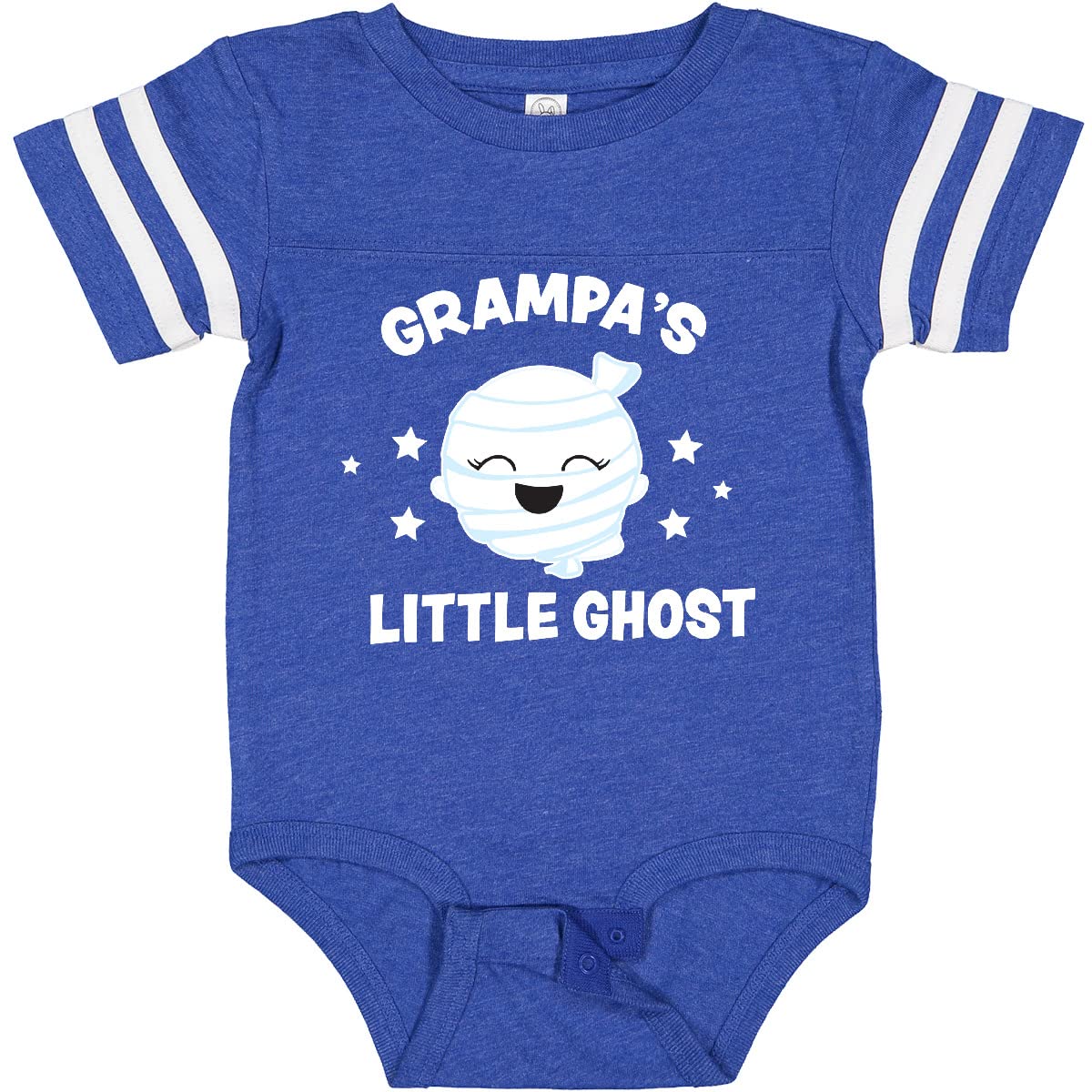 Inktastic Cute Grampa's Little Ghost with Stars Baby Bodysuit - Soft Cotton Onesie for Newborns & Infants - Perfect for Halloween, Family Photos & Casual Outings