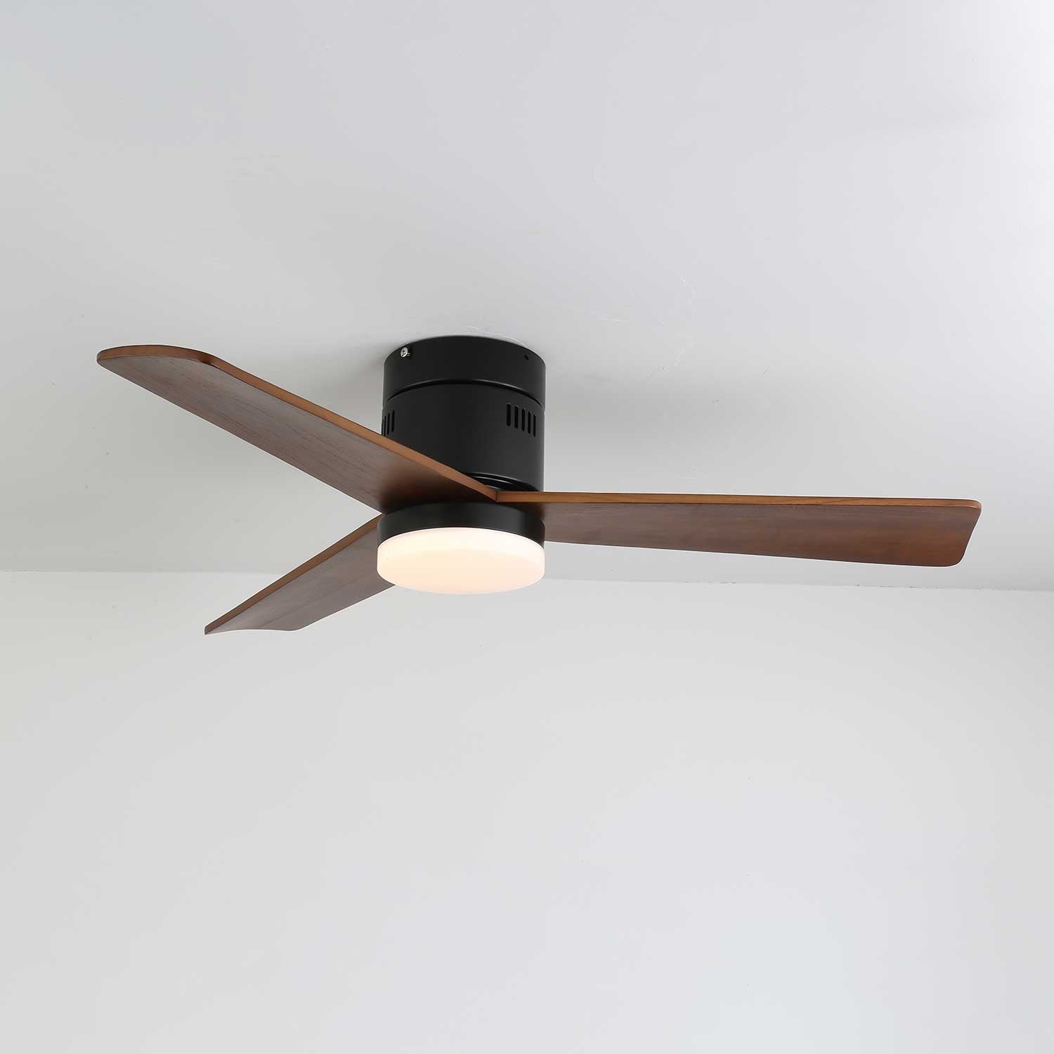 Aeroluxe Modern Ceiling Fan with LED Light Kit - Quiet Reversible 3 Blades, Remote Control - Perfect for Bedroom, Living Room, and Home Office