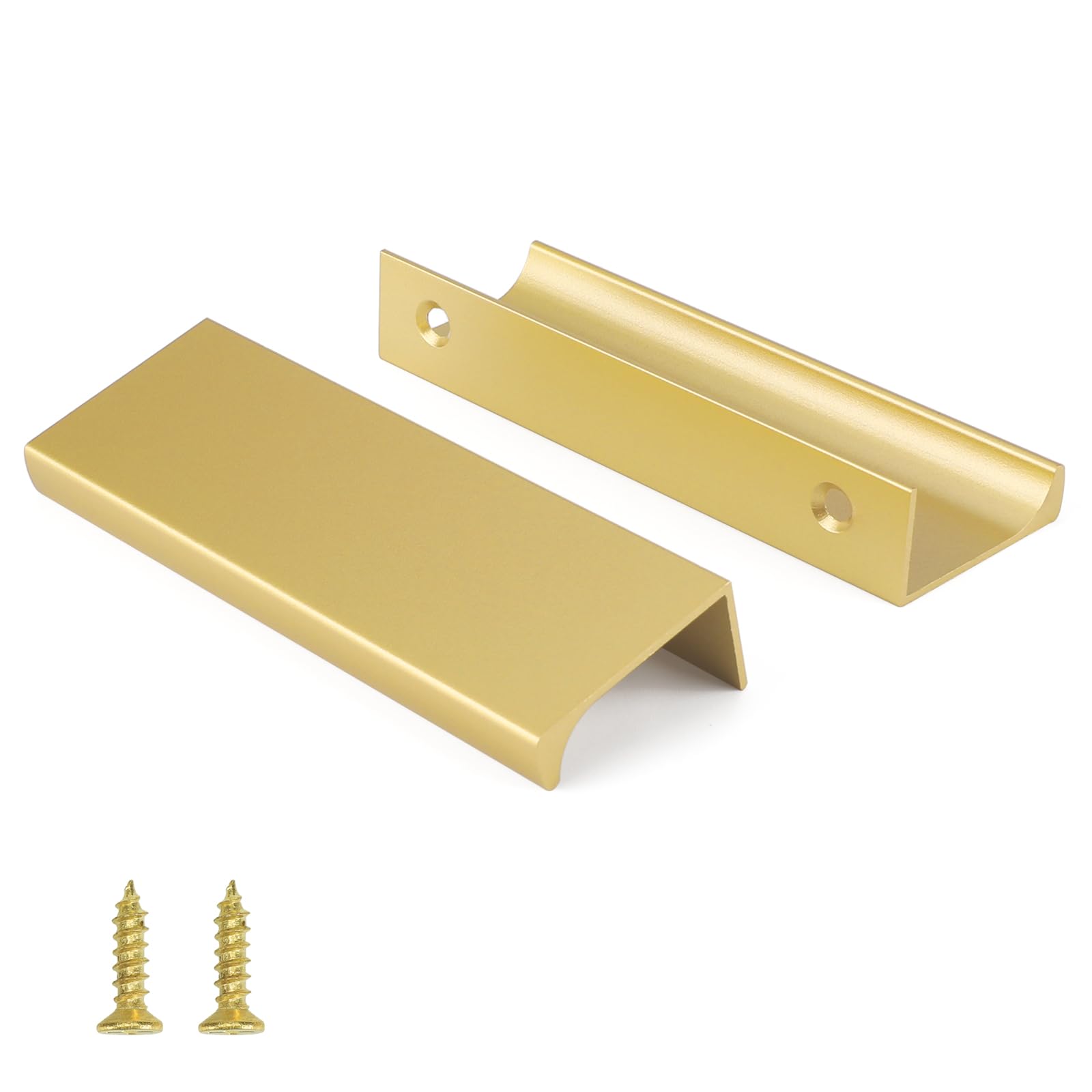 Peaha 10 Pack Gold Cabinet Handles 3 Inch Brushed Brass for Kitchen Dresser