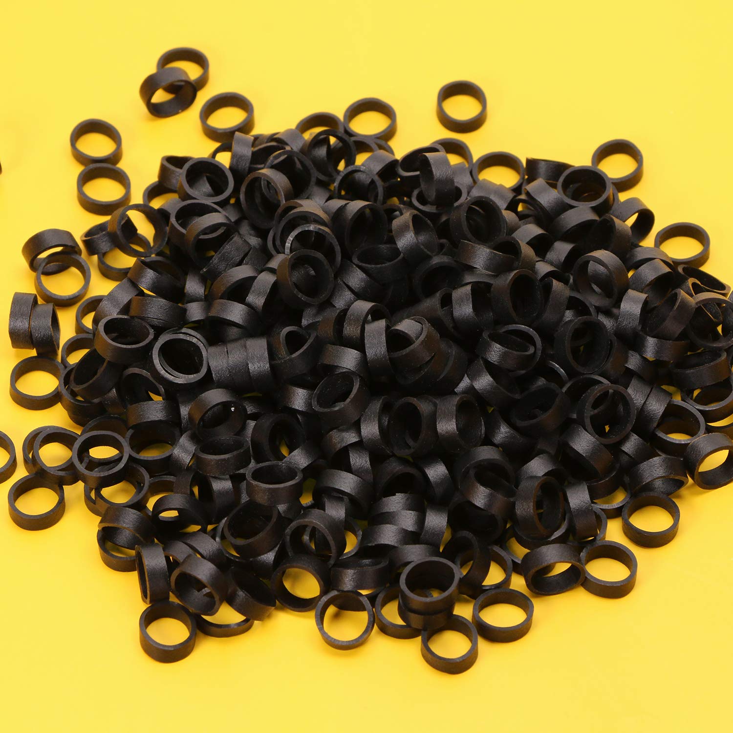 ONLYKXY 100 Pack Reusable Silicone Cable Ties - Black Elastic Cord Organizers for Data Lines, Power Cables & Wires | Perfect for Home Office, Computer Desk, Electronics & DIY Projects