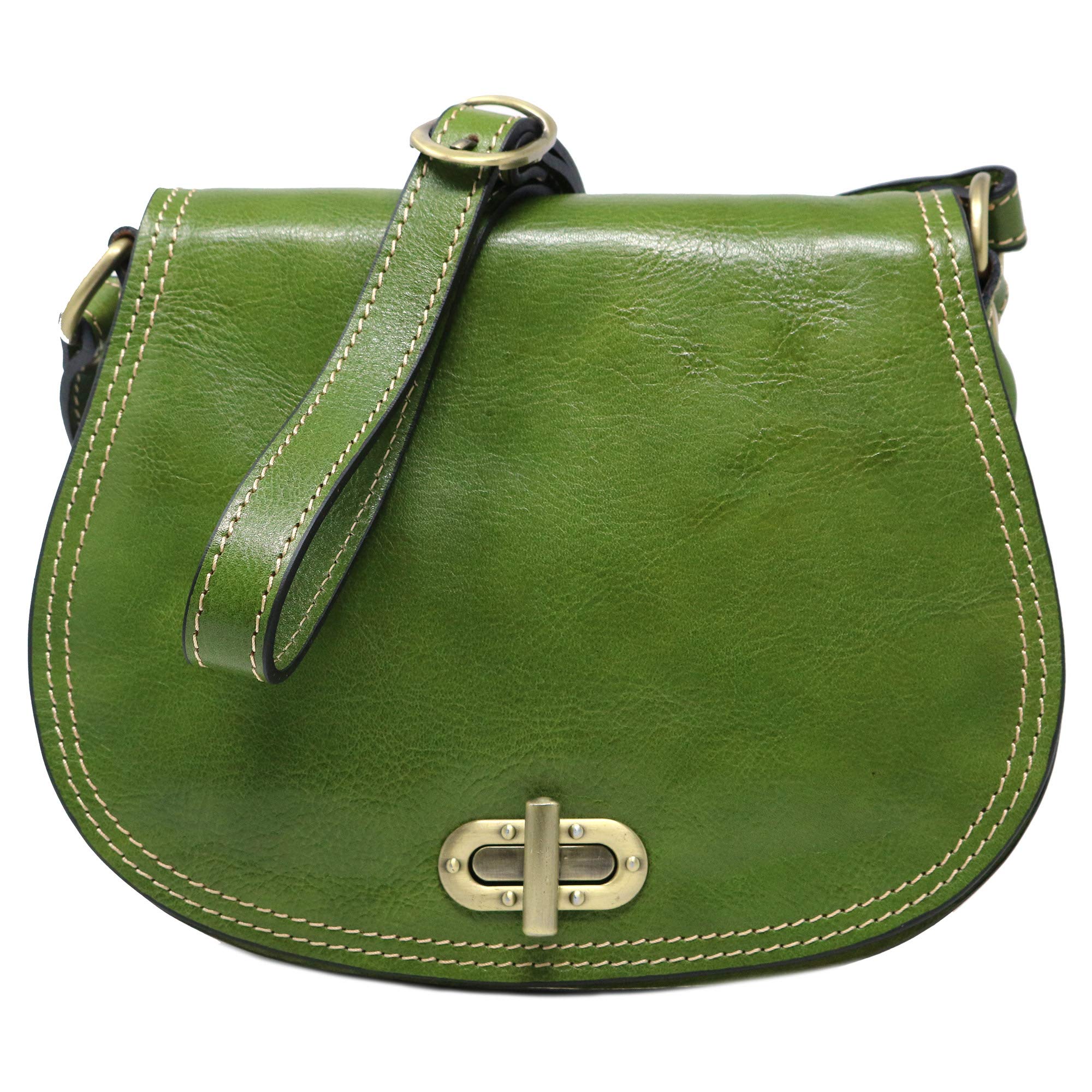 Premium Floto Firenze Genuine Leather Saddle Tote Bag for Women - Stylish Handbag for Work, Travel & Everyday Use