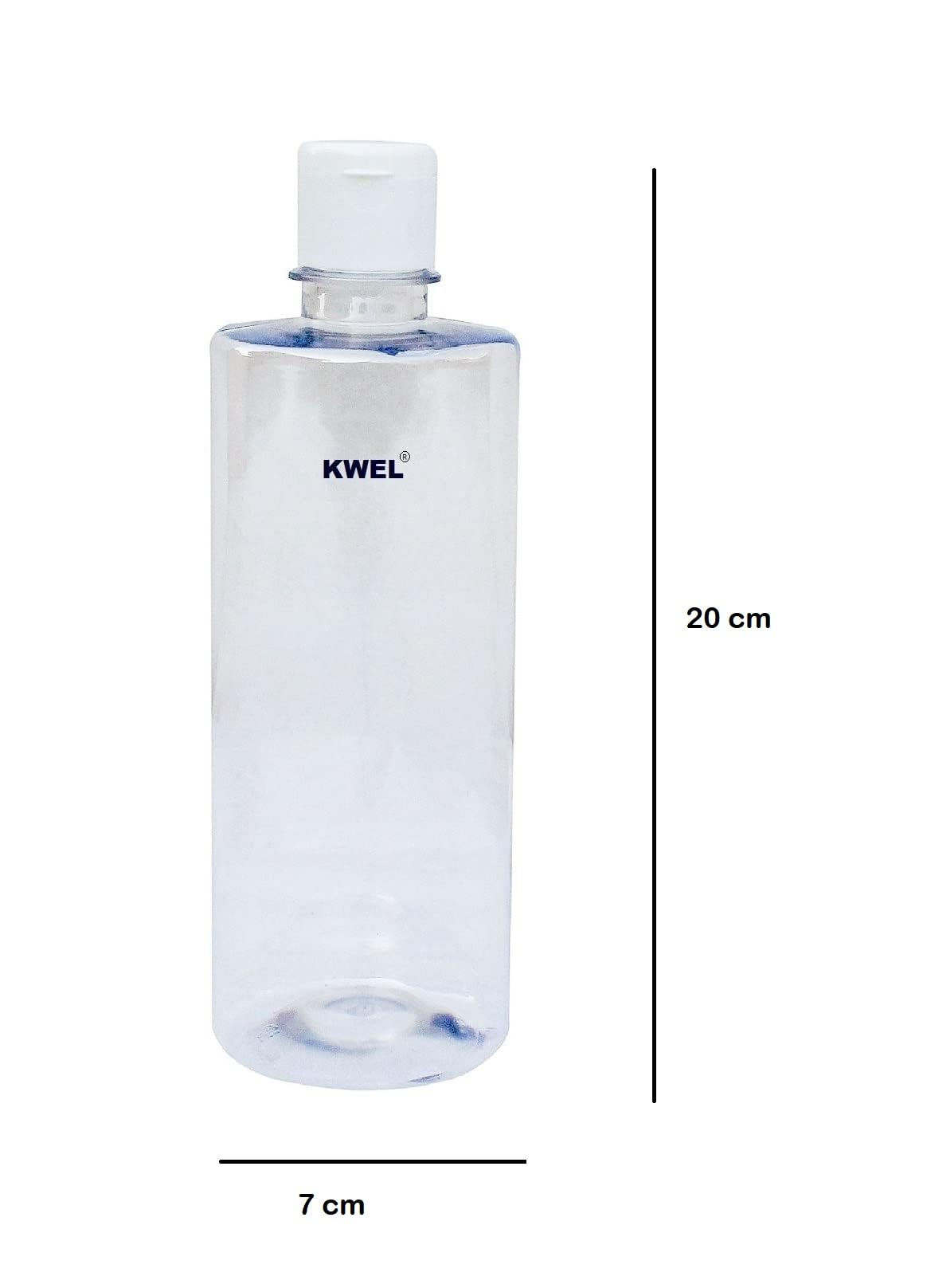 KWEL 500ml Refillable Empty Clear Plastic Sample Mini Bottles with Flip Caps - Fine Drop Liquid Atomizer for Sanitizer, Beauty & Makeup - Travel-Friendly Leakproof Containers (Pack of 2) | Perfect for Air Travel, Gym Essentials & DIY Skincare Storage