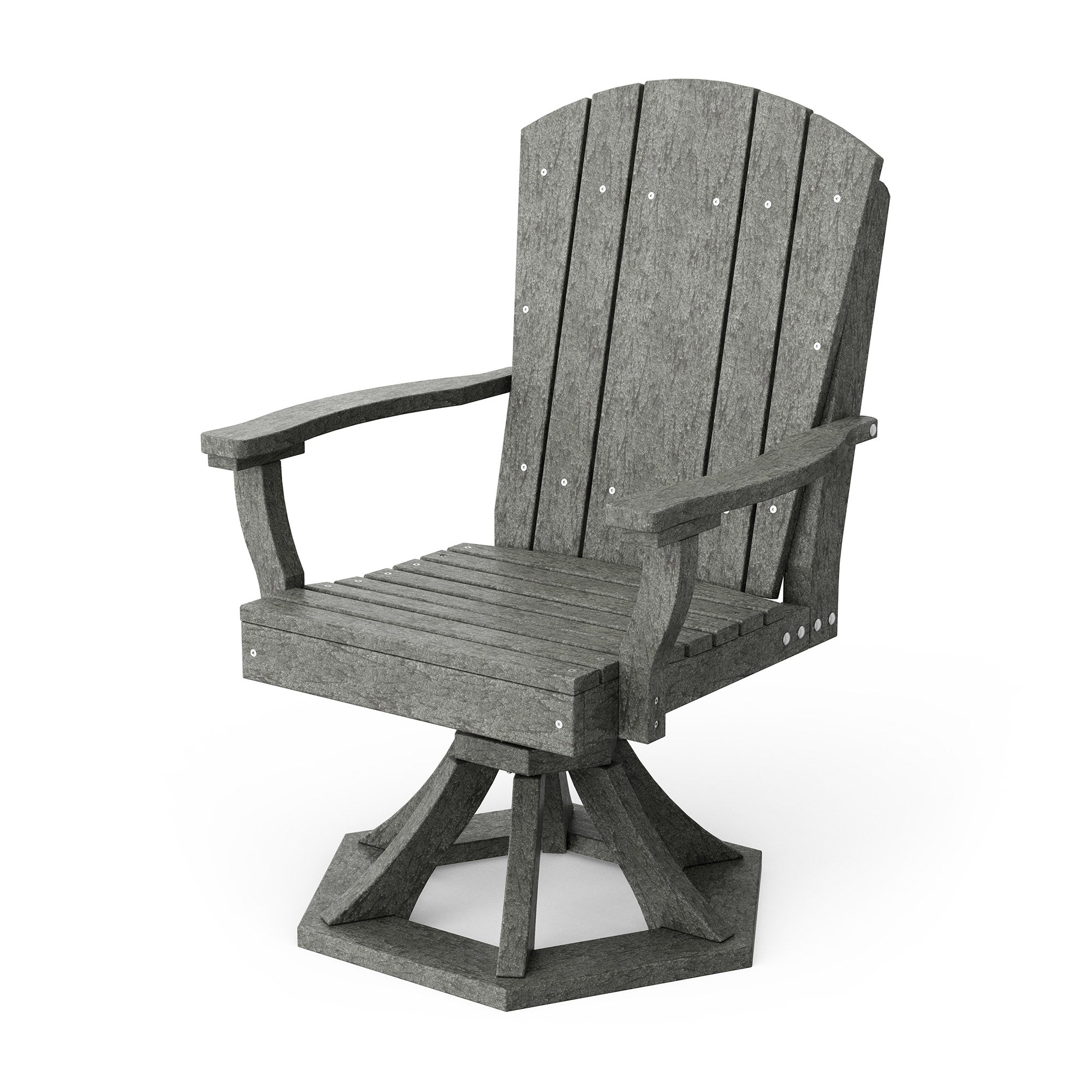 Heritage Swivel Dining Arm Chair - Solid Wood Upholstered Side Chair for Kitchen, Dining Room & Office - Comfortable & Stylish Seating Solution