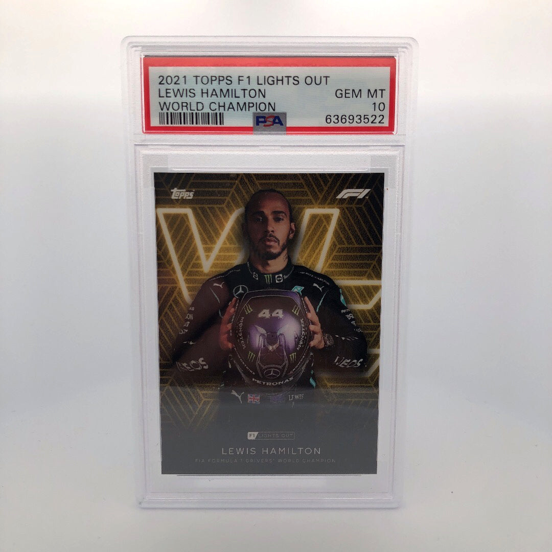 PSA 10 Graded Lewis Hamilton F1 Drivers Base Card - Rare Collectible for Sports Memorabilia & Racing Fans - Perfect for Display, Trading, and Investment