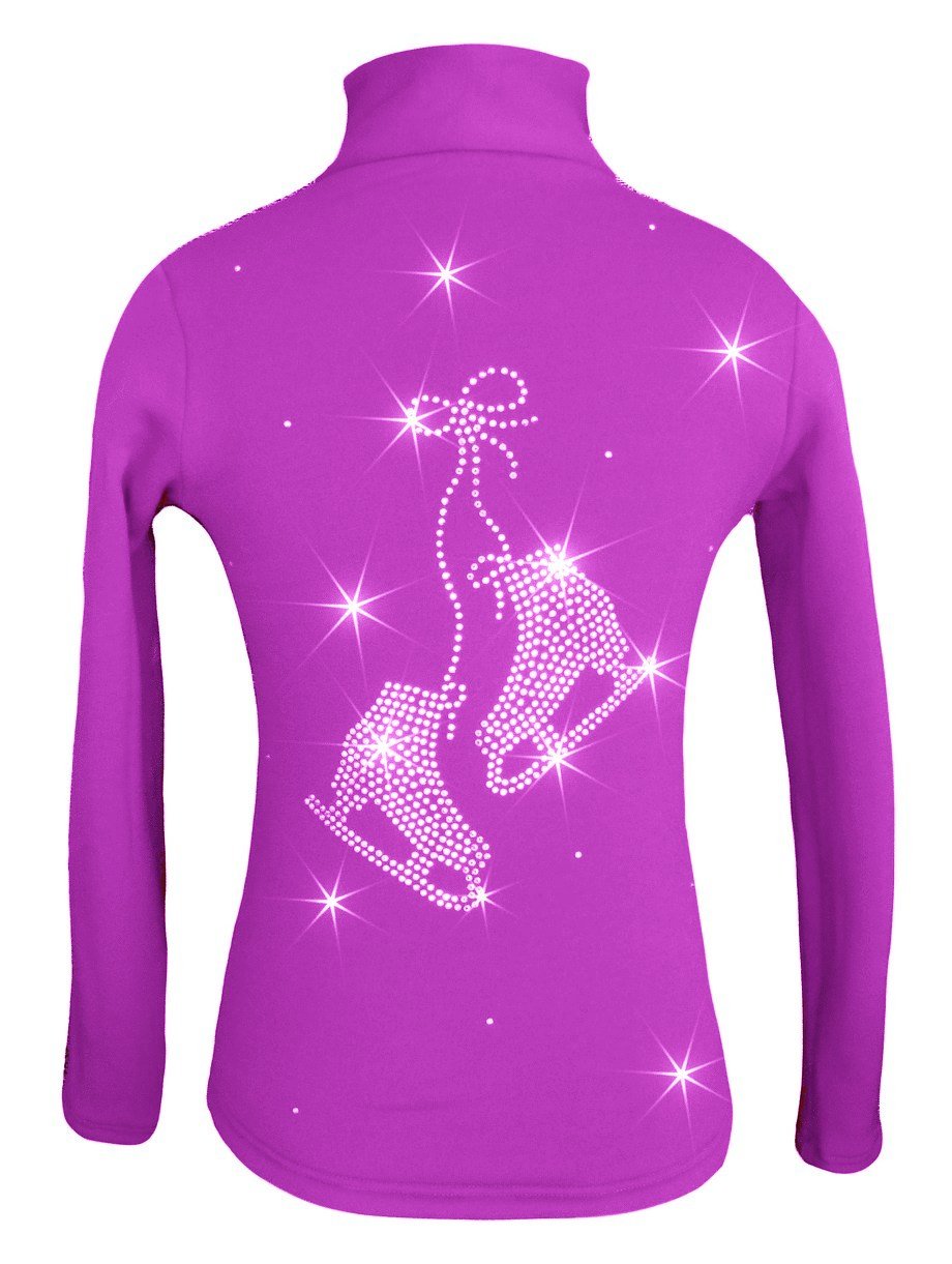 Polartec Ice & Fire Figure Skating Jacket with Skate Design - Warm Winter Training Jacket for Ice Skaters & Outdoor Winter Sports