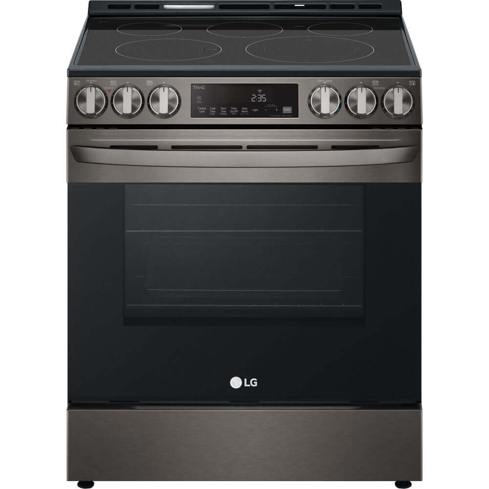 LG 30 Inch 6.3 Cu Ft Smart Wi-Fi Enabled Convection Electric Slide-In Range with Air Fry and EasyClean (LSEL6333D) - Perfect for Modern Kitchens, Baking, Roasting & Air Frying